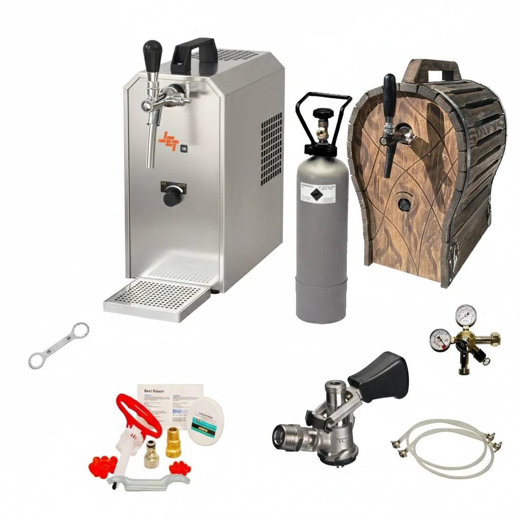Zapfanlage JET 30 Komplettset mit Holzfass und Reinigungsset