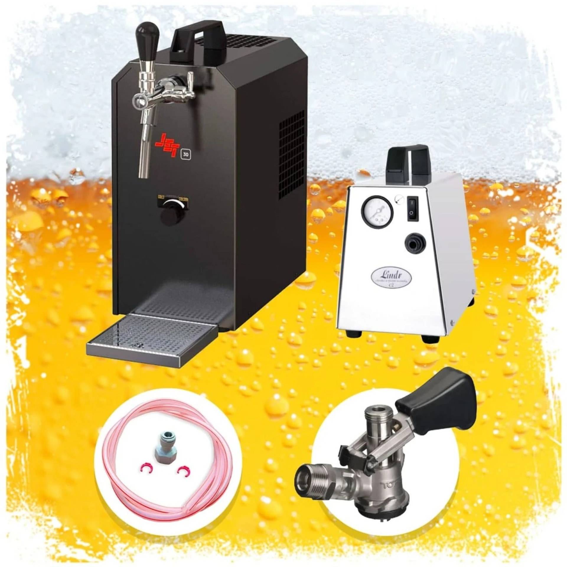 JET 30 Zapfanlage Komplett-Set mit Luftpumpe – 5-Liter-Fassadapter