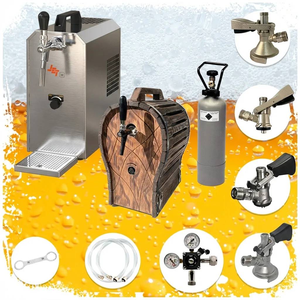 Zapfanlage JET 30 Komplettset mit Holzfass und Trockenkühler