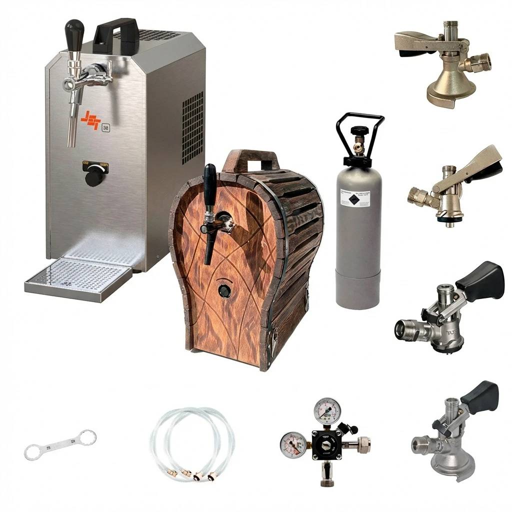 Zapfanlage JET 30 Komplettset mit Holzfass und Trockenkühler