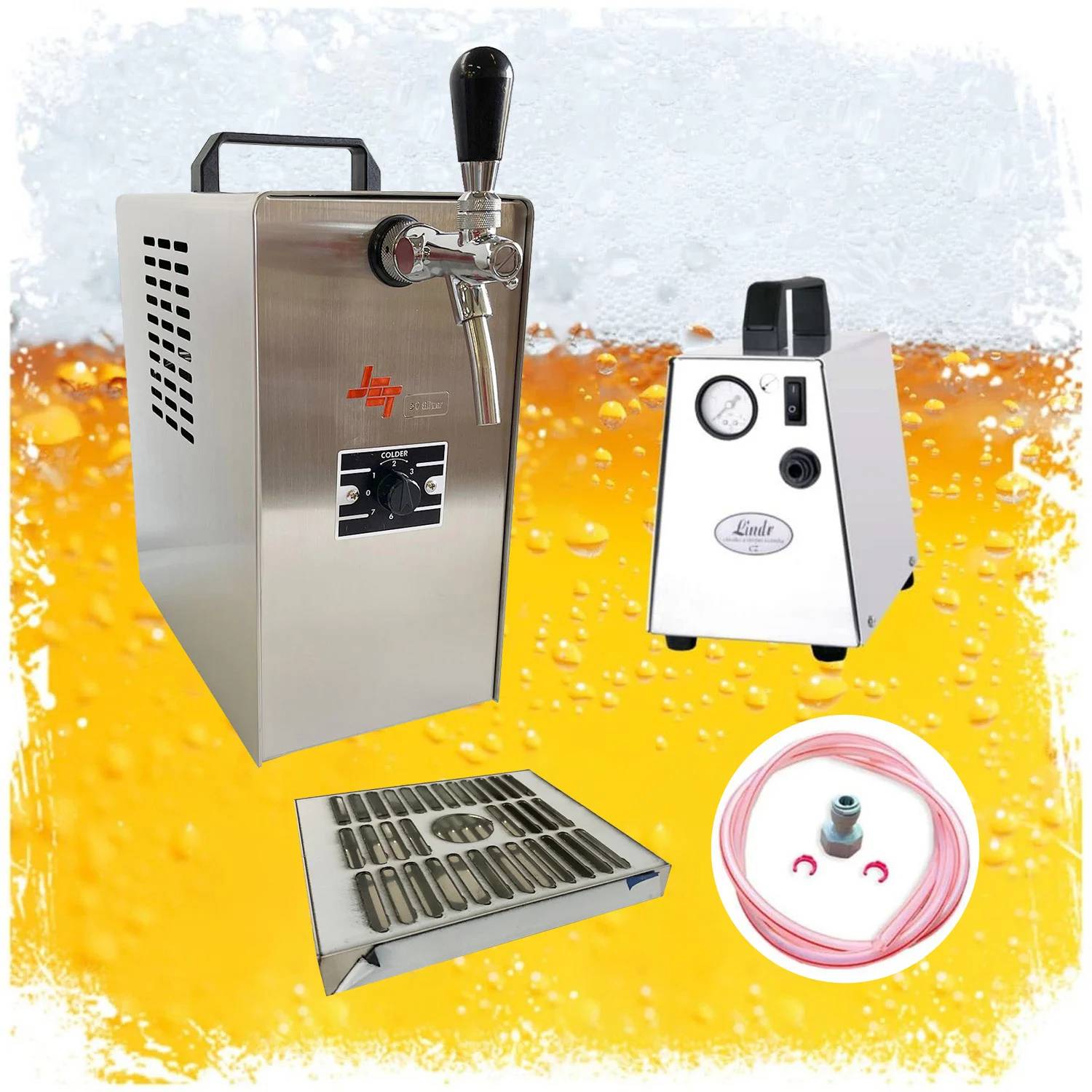 JET 30 Bierzapfanlage Komplettset mit Trockenkühler und Kompressor bis 35 L/h