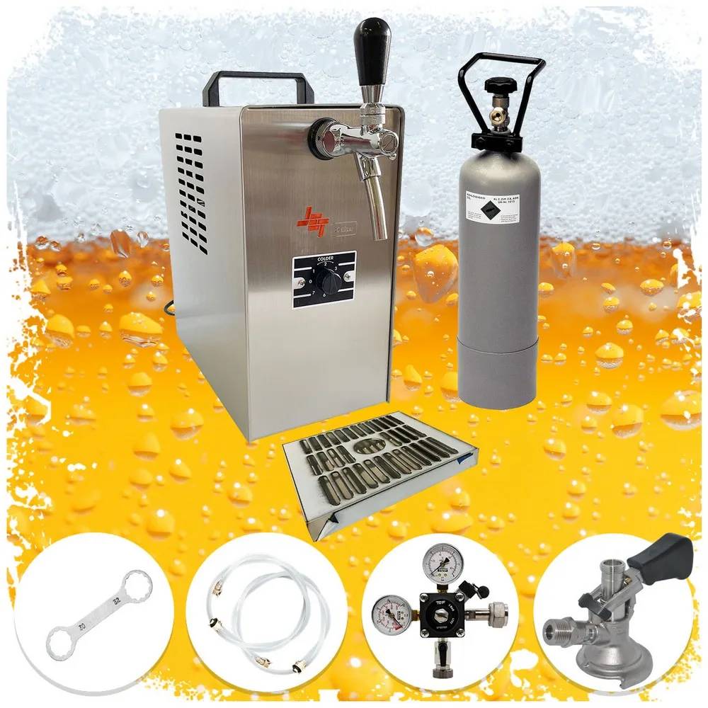 JET 30 Bierzapfanlage Komplettset 1-leitig Trockenkühler 35 L/h mit CO2 Flasche