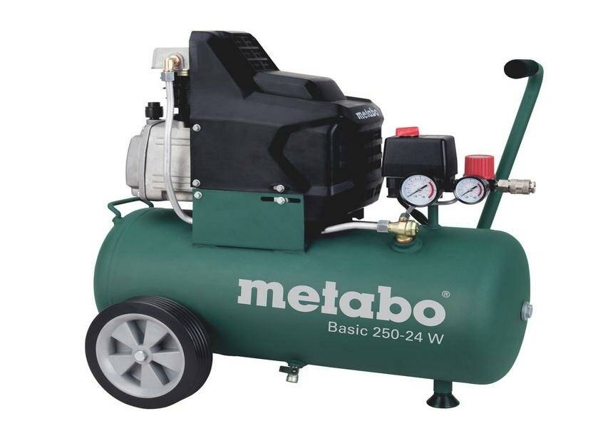 Metabo Kompressor Basic Basic 250-24 W (601533000) Karton, Ansaugleistung: 200 l/min, Füllleistung: 110 l/min, Effektive Liefermenge (bei 80% max