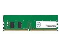Ein grünes Dell-Computerspeichermodul (RAM) auf weißem Hintergrund dargestellt, mit Chips und einem Dell-Etikett.