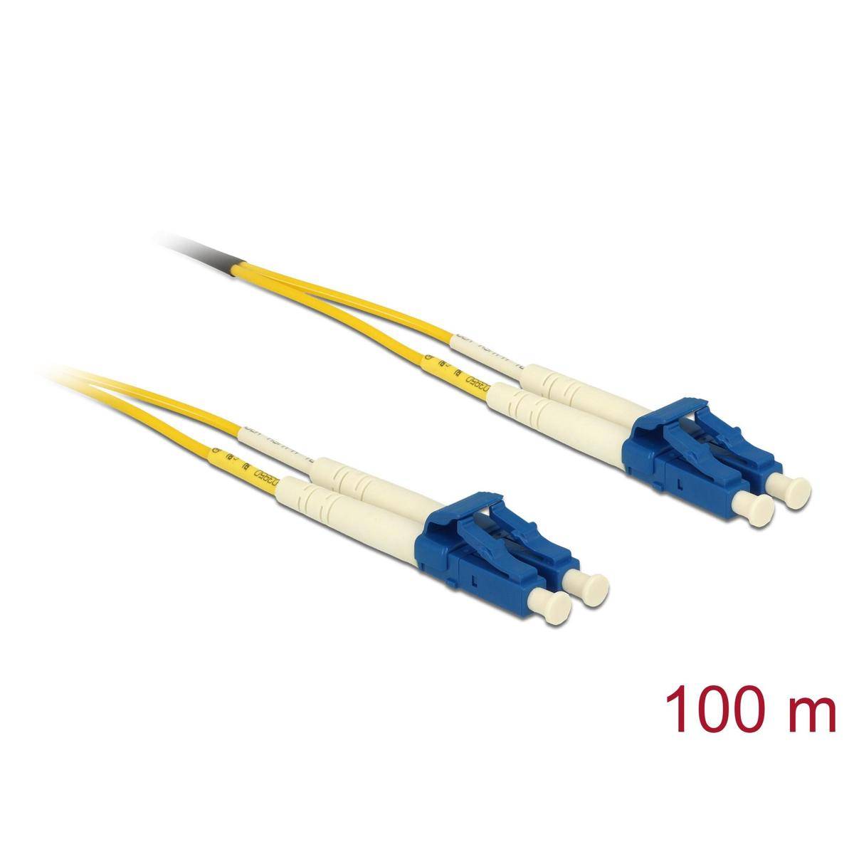 Delock LWL Kabel LC Duplex zu LC Duplex Singlemode OS2 100 m