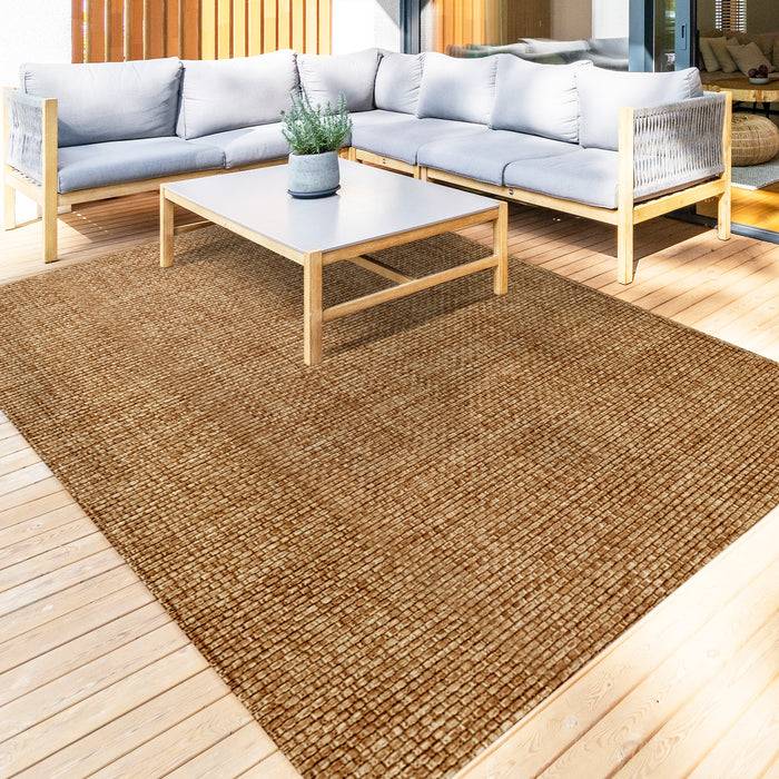 KARAT Outdoorteppich Ella - Für den Innen- und Außenbereich geeignet - Braun - 80 x 150 cm
