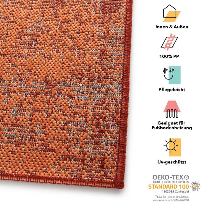 KARAT Outdoorteppich Cotton - Für den Innen- und Außenbereich geeignet - Terra - 200 x 290 cm