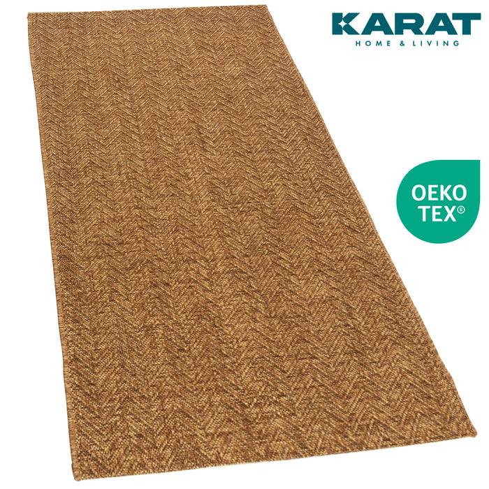 KARAT Outdoorteppich Cheron - Für den Innen- und Außenbereich geeignet - Braun - 80 x 150 cm