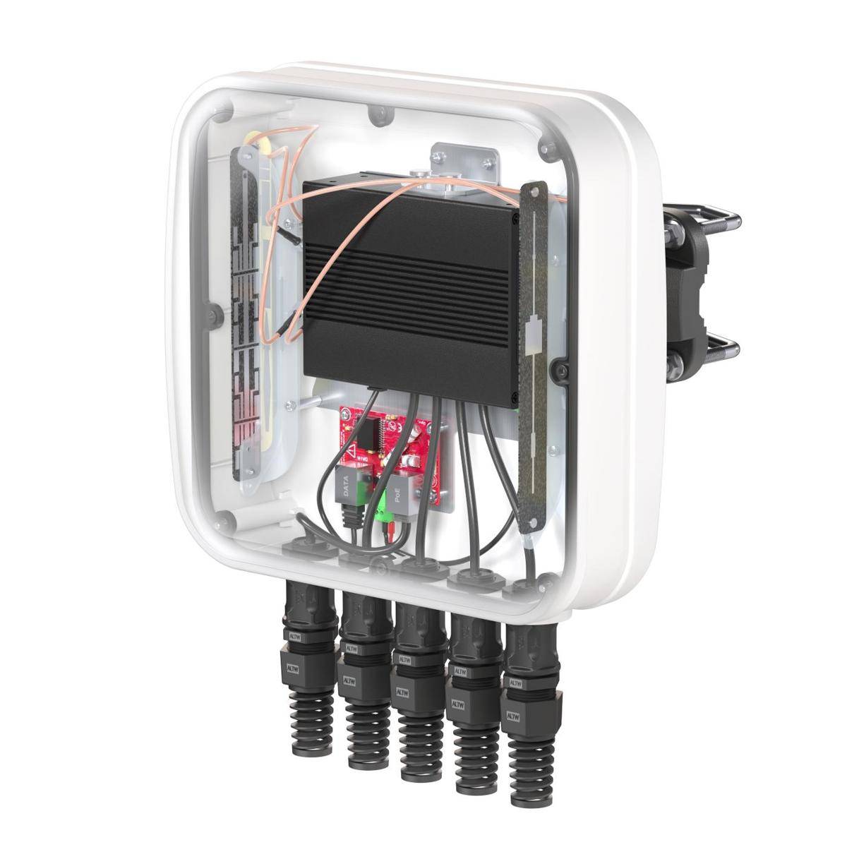 QuMax Omni All-in-One Antenne mit PoE-Splitter für Robustel R2120