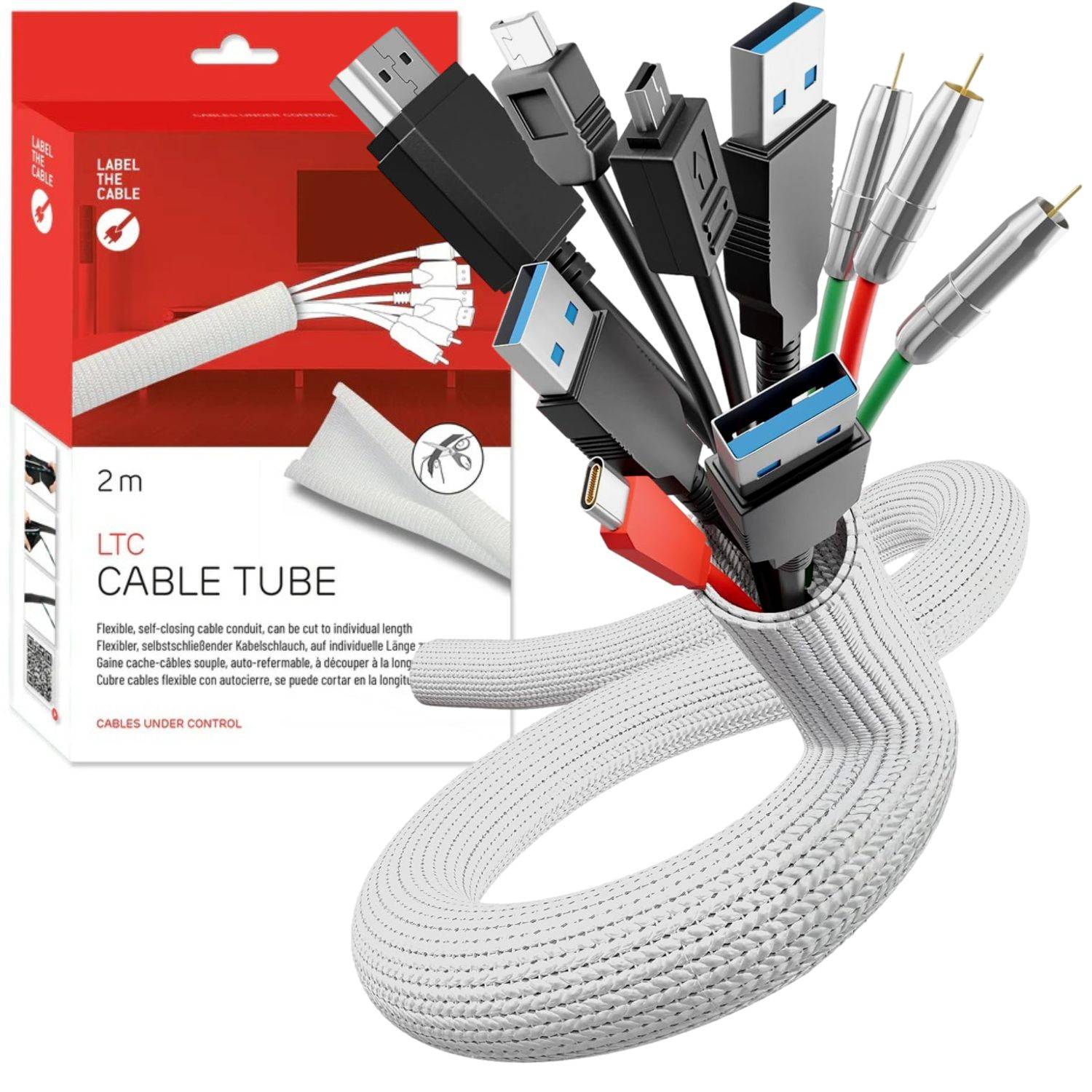 LTC Kabelschlauch 2m Weiß