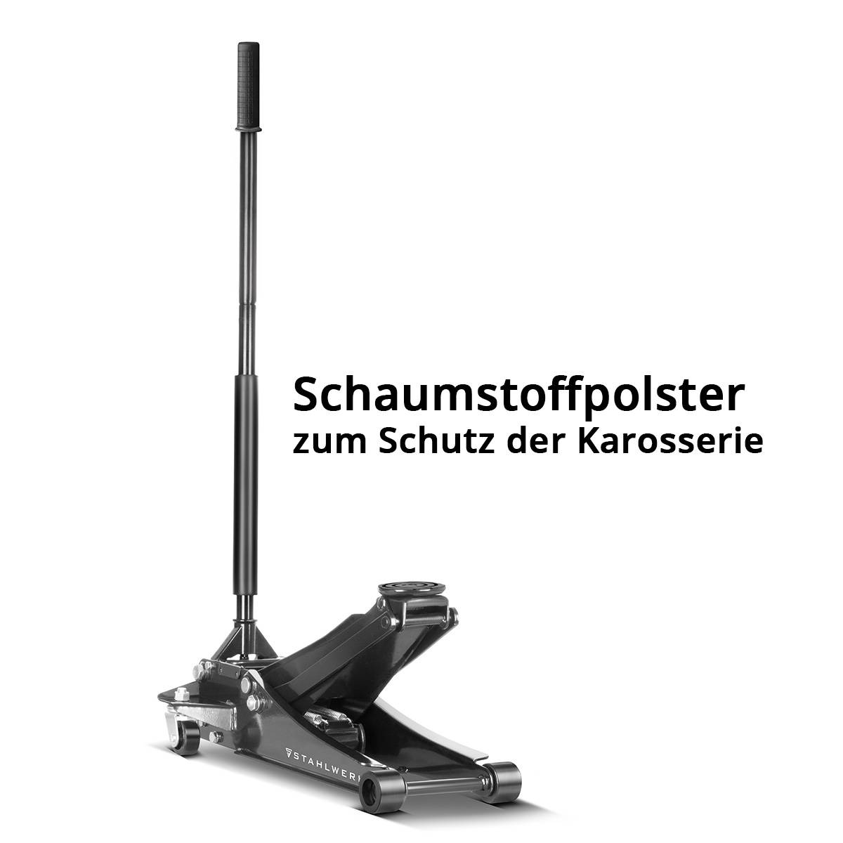 STAHLWERK Wagenheber 3T Höhe 73-500 mm mit 6-teiligem Radwechsel-Set