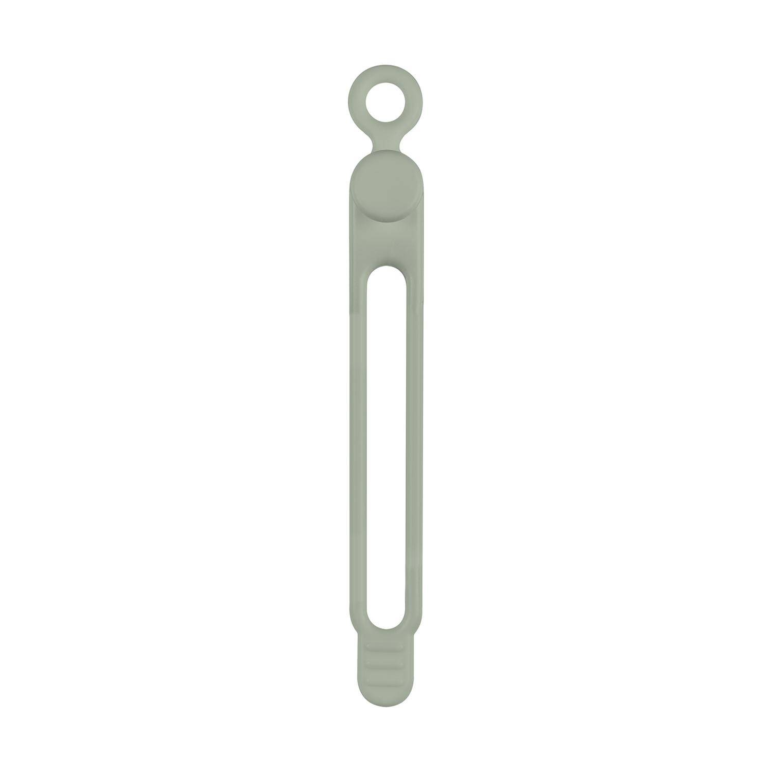 BerryBase Flexible Silikon Kabelbinder, dehnbar, wiederverwendbar, 20 Stk. - Farbe: Grün