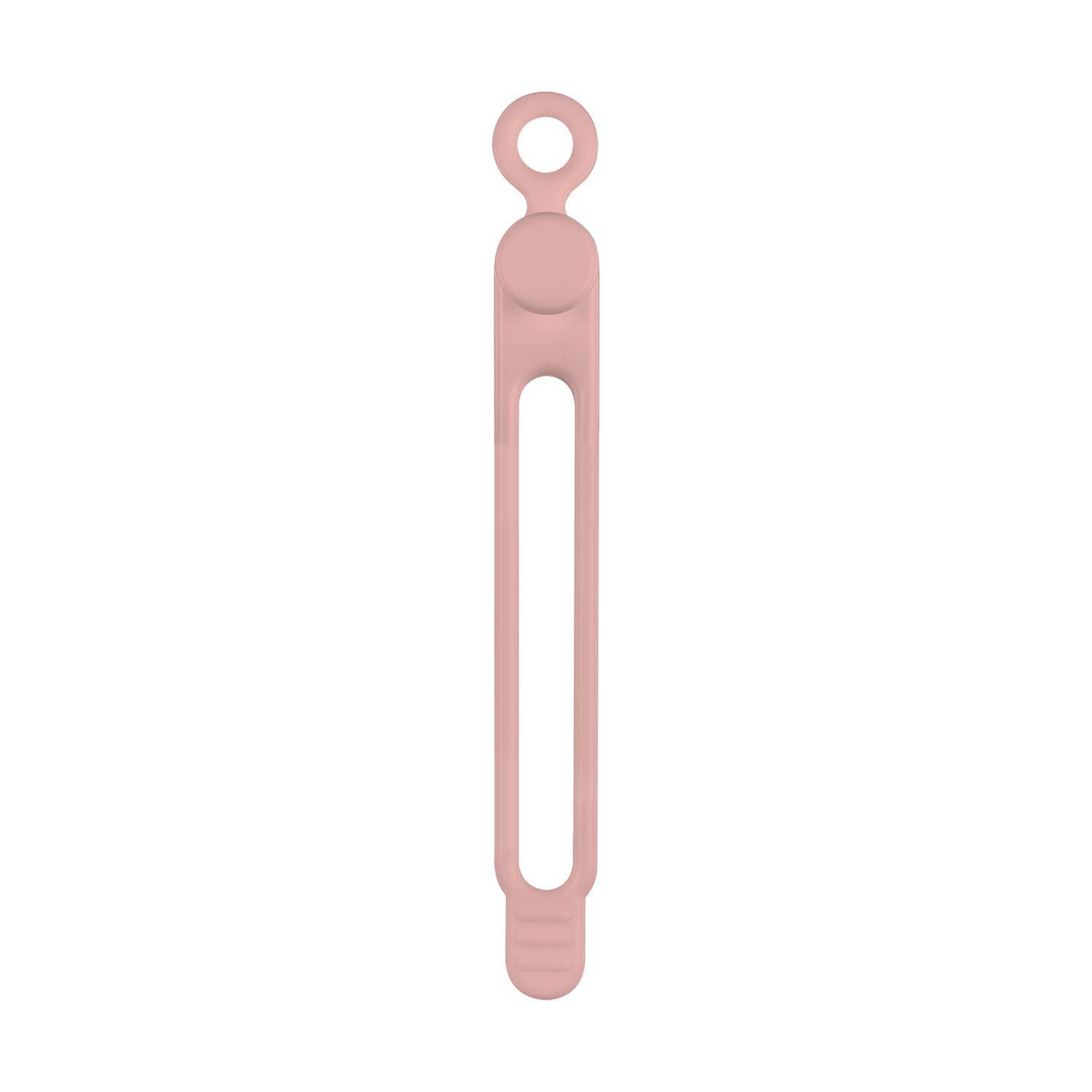 BerryBase Flexible Silikon Kabelbinder, dehnbar, wiederverwendbar, 20 Stk. - Farbe: Pink