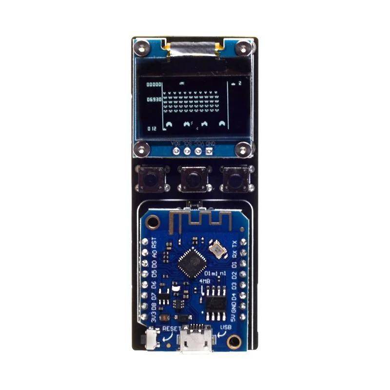 Elecrow ESP8266 ArduinoGotchi DIY Kit, OLED 128x64 Display, 3 Taster, Buzzer, PlatformIO, 2xAAA USB