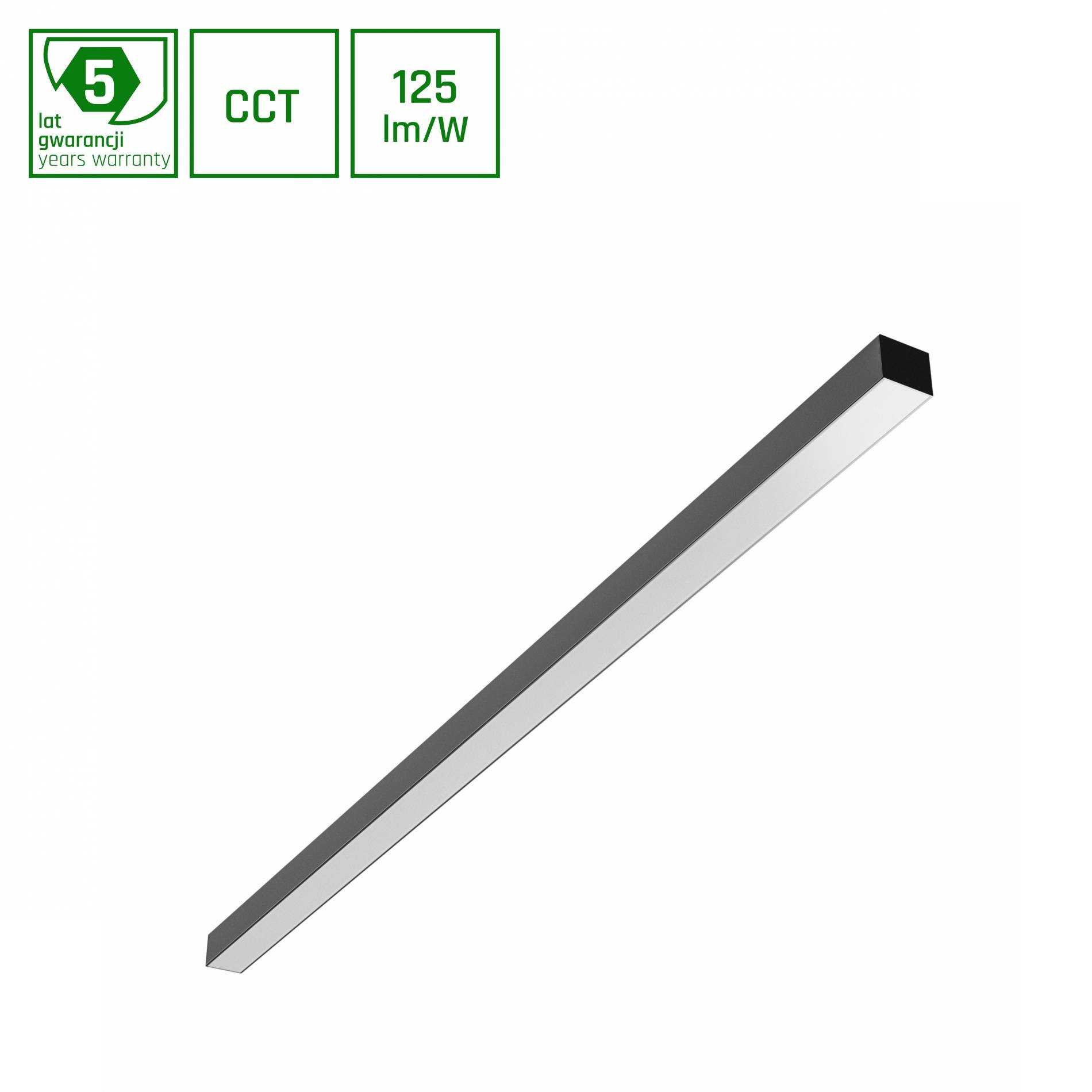 Spectrum LED ALLDAY BASIC 120cm Deckenleuchte 20/30/40W 5000lm schwarz 115° 230V IP20 2700-6000K CCT