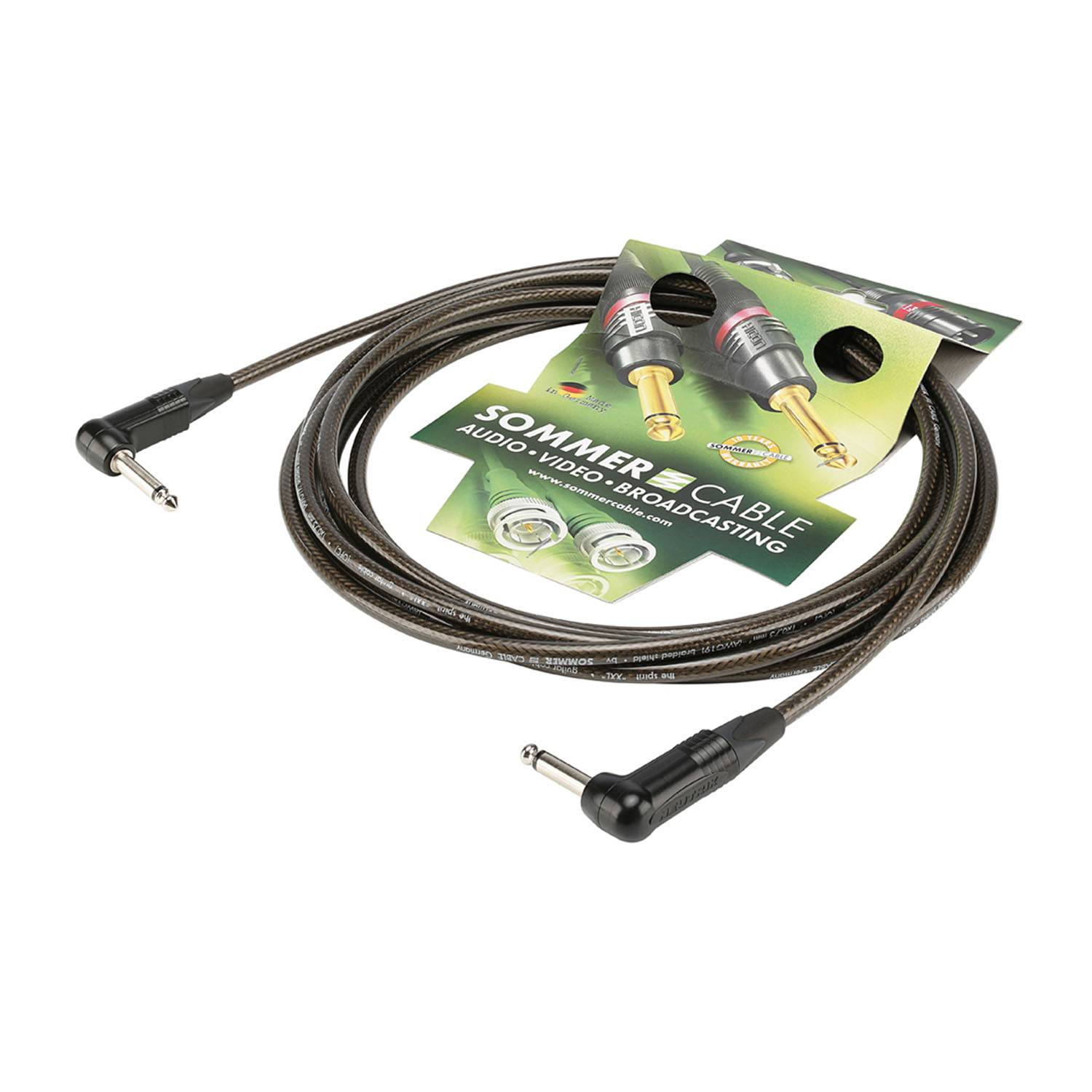 Instrumentenkabel SC-Spirit XXL, 1 x 0,75 mm² | Klinke / Klinke 90⁰, NEUTRIK®