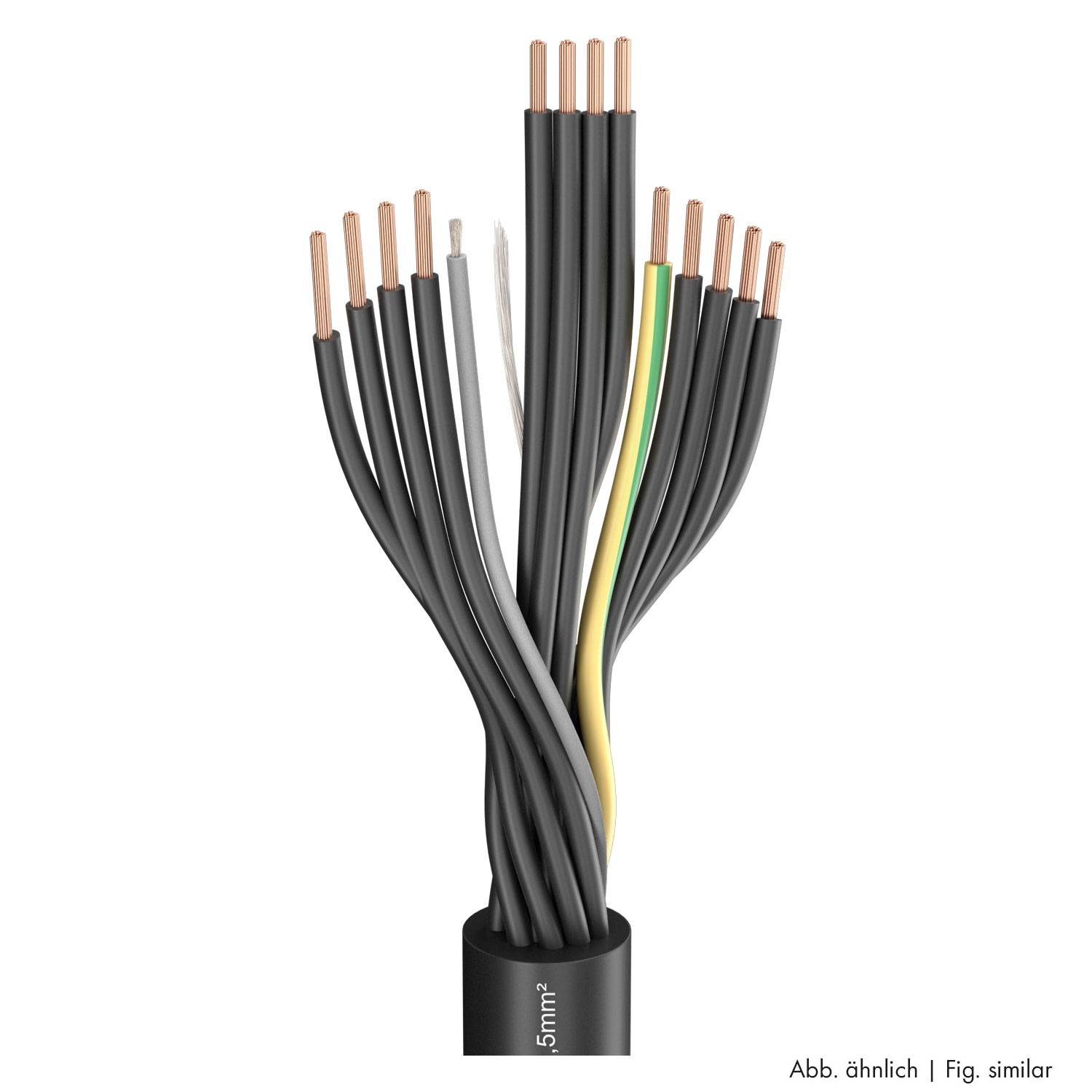 Last-Multicore SC-Atrium Flex; 18 x 1,50 mm²; PVC, Ø 14,70 mm; schwarz