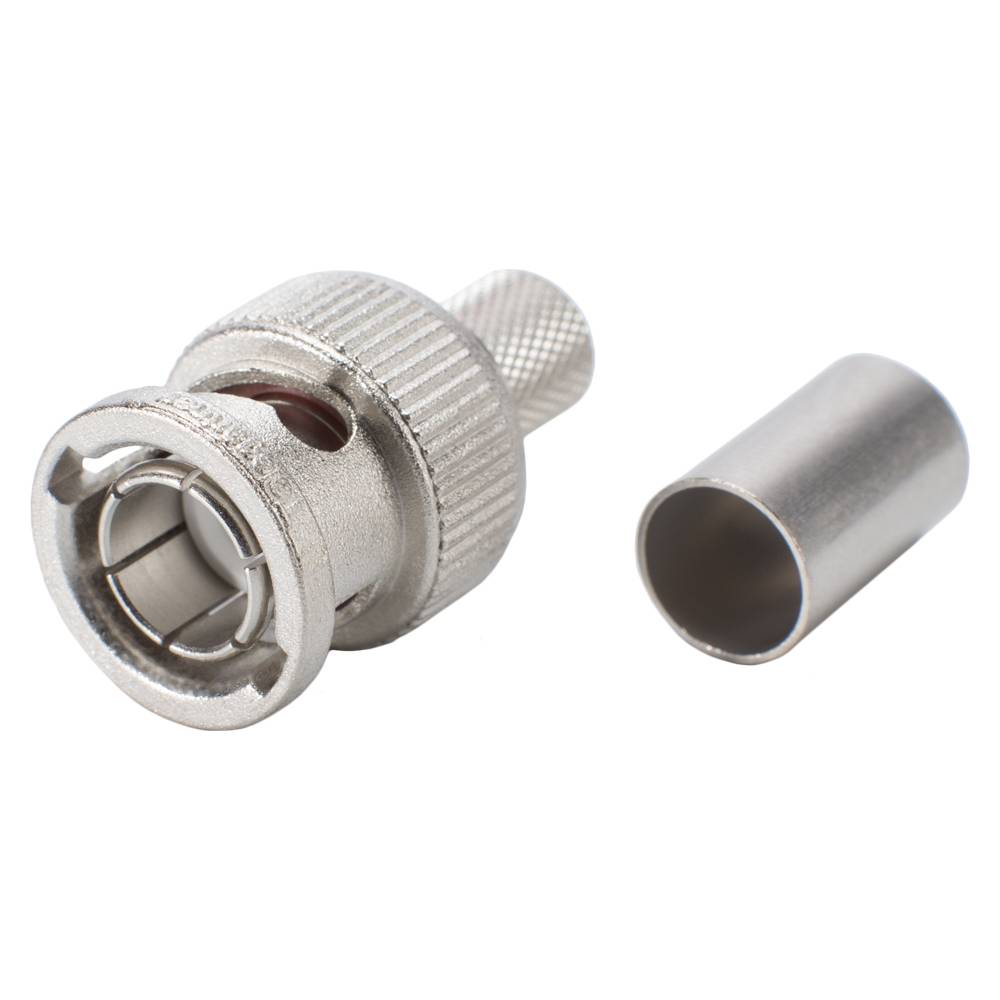 Telegärtner BNC HD-SDI Crimp-Kabelstecker, gerade, nickel