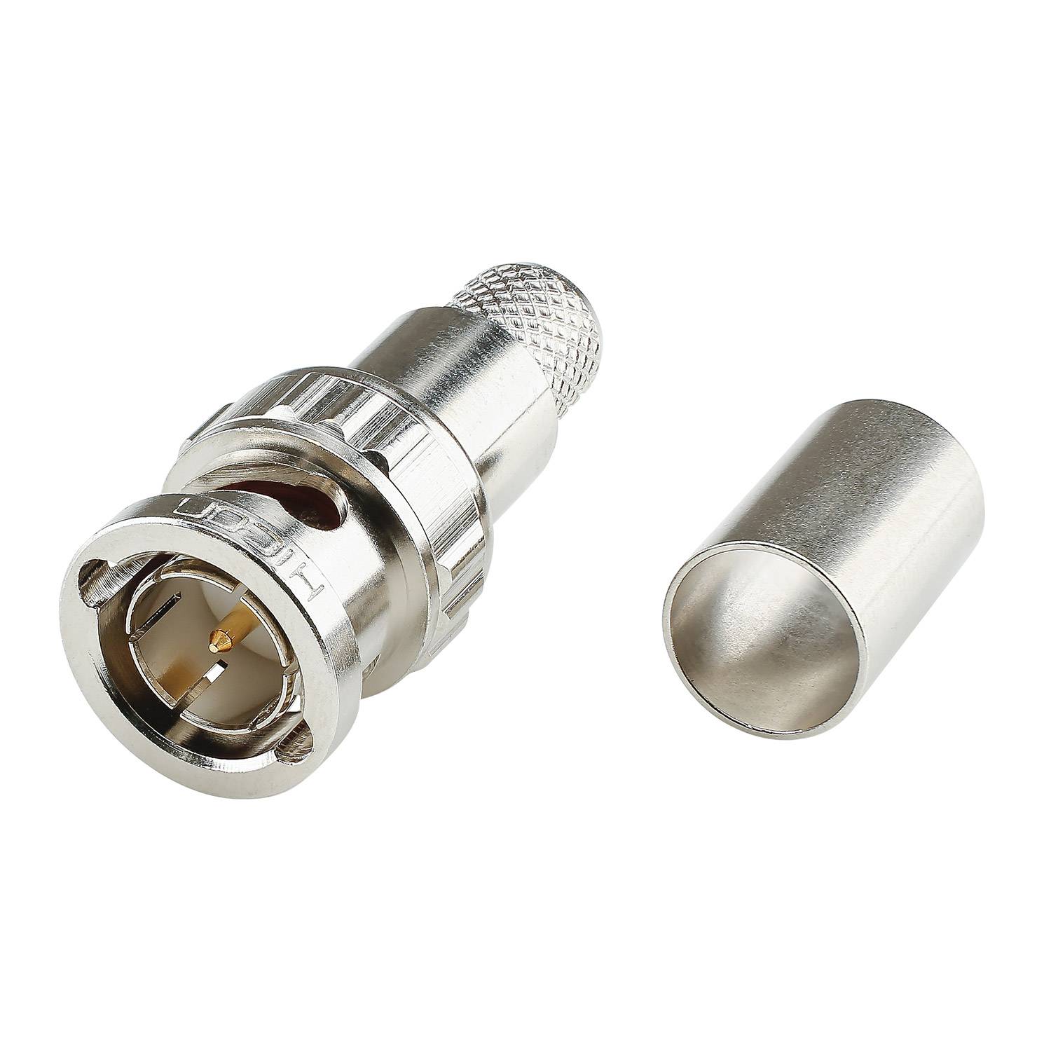 HICON BNC Crimp-Kabelstecker, gerade, nickel