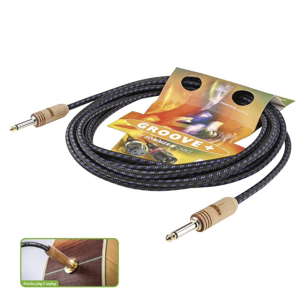 Instrumentenkabel SC-CLASSIQUE, HICON WOODPLUG, 1 x 0,50 mm² | Klinke / Klinke, HICON