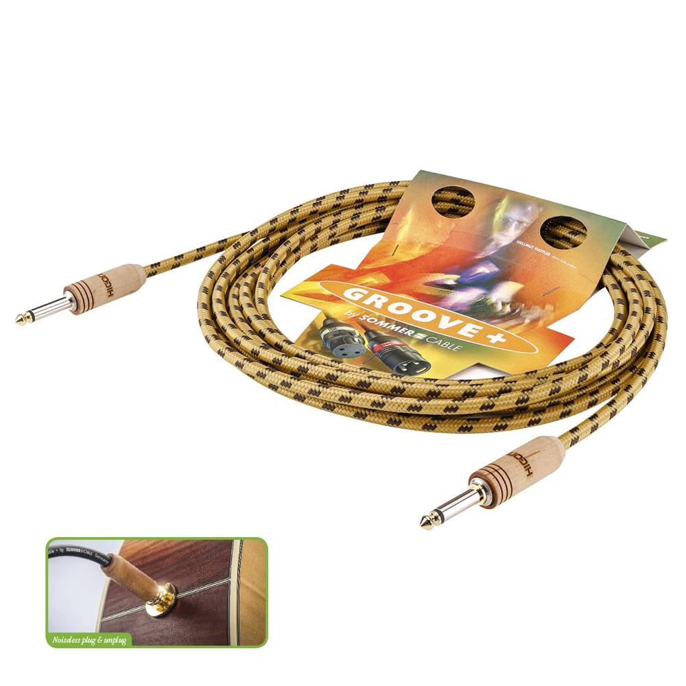 Instrumentenkabel SC-CLASSIQUE, HICON WOODPLUG, 1 x 0,50 mm² | Klinke / Klinke, HICON