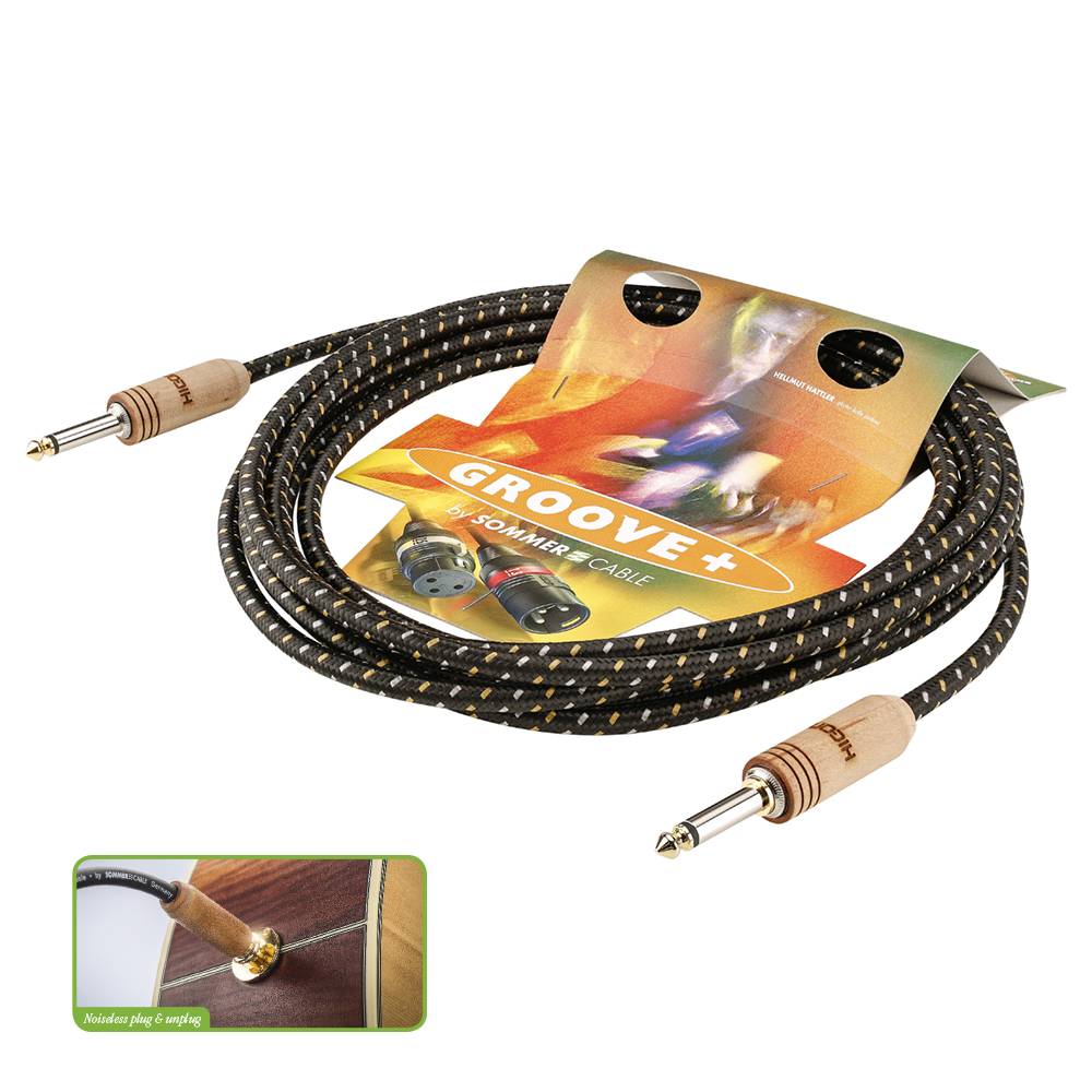 Instrumentenkabel SC-CLASSIQUE, HICON WOODPLUG, 1 x 0,50 mm² | Klinke / Klinke, HICON