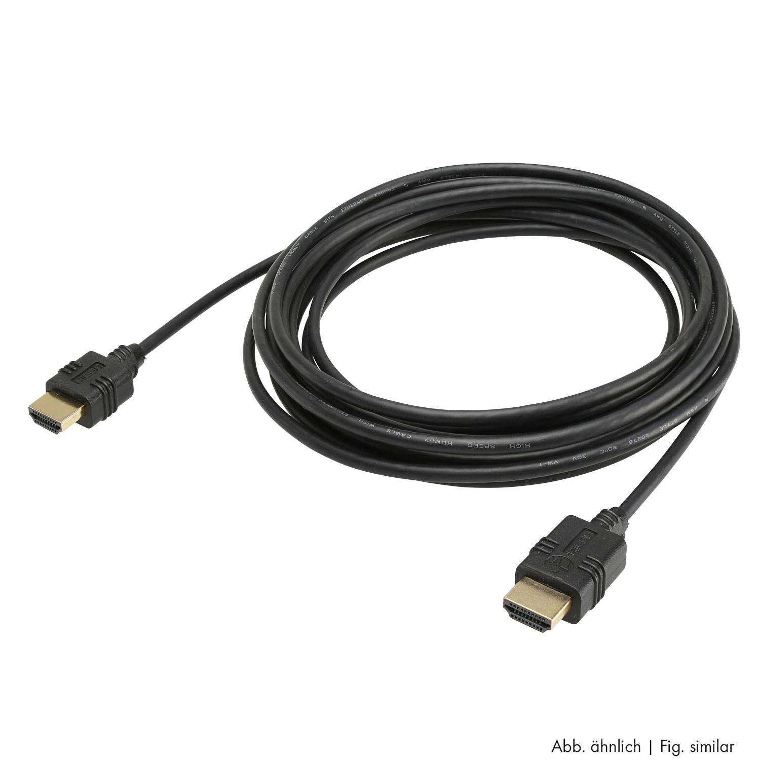 Multimediakabel HDMI® HighSpeed-Cable with Ethernet & ARC, 4K, Überzug aus semitransparenten Nylongewebe | HDMI® / HDMI®