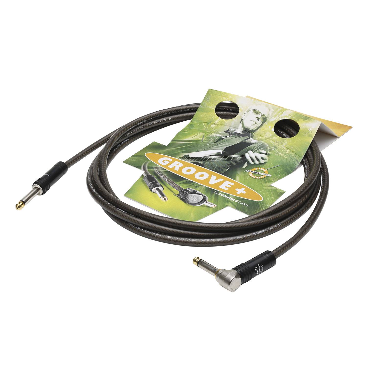 Instrumentenkabel SC-Spirit XXL, 1 x 0,75 mm² | Klinke / Klinke 90° NOISEFREE, HICON