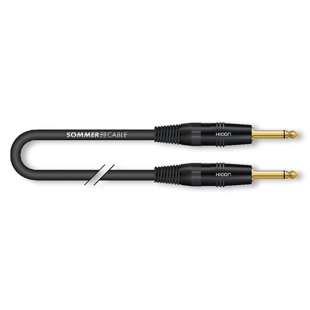 Instrumentenkabel SC-Spirit BLACK ZILK, 1 x 0,25 mm² | Klinke / Klinke, HICON