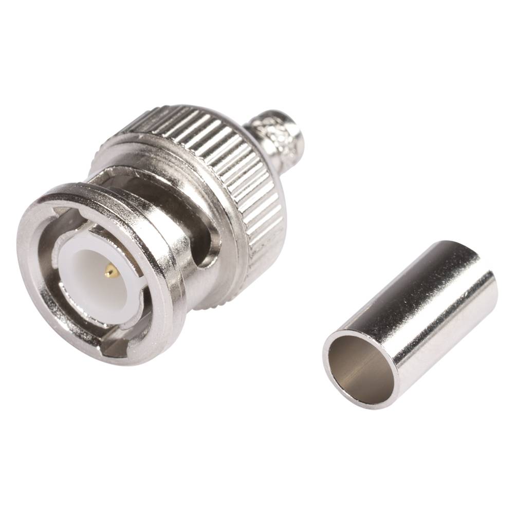 HICON BNC Crimp-Kabelstecker, gerade, nickel