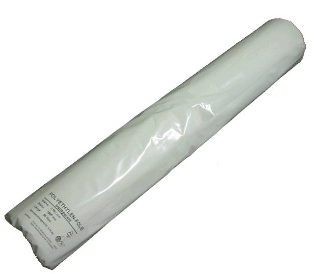 LDPE Folie, transparent, gefaltet, 2000 x 0,080mm - 80my/50m, 1 Rolle