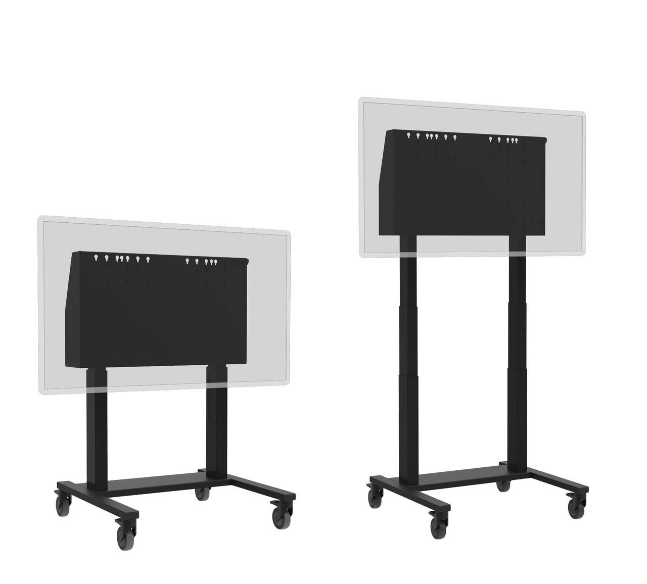 All-in-One-Paket: galneoscreen 86i A11 EDLA (86 Zoll) in elegantem Schwarz inkl. elektrisch höhenverstellbarem Fahrgestell & 4K-Kamera