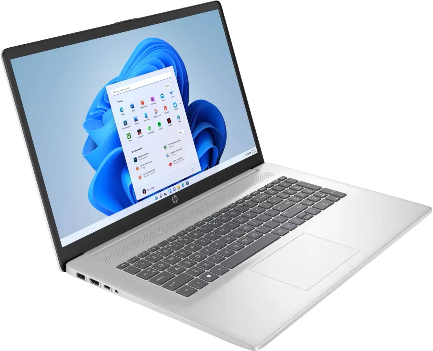 HP Notebook | 17.3" | AMD Ryzen 5 7520U | 4 x 4.30 GHz | 16 GB RAM | 512 GB SSD | Win 11 | Norton 360 | Silber