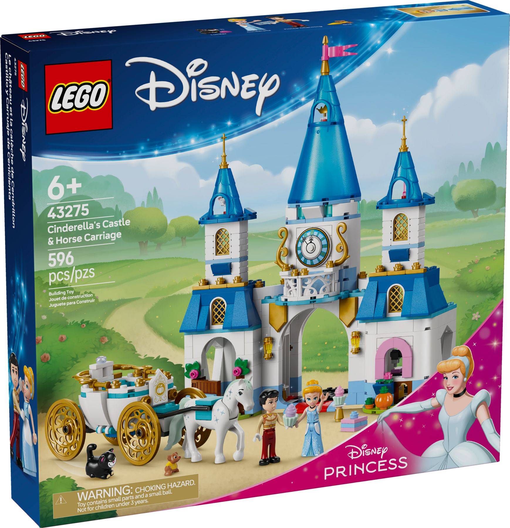 LEGO® Disney™ 43275 Cinderellas Schloss und Pferdekutsche