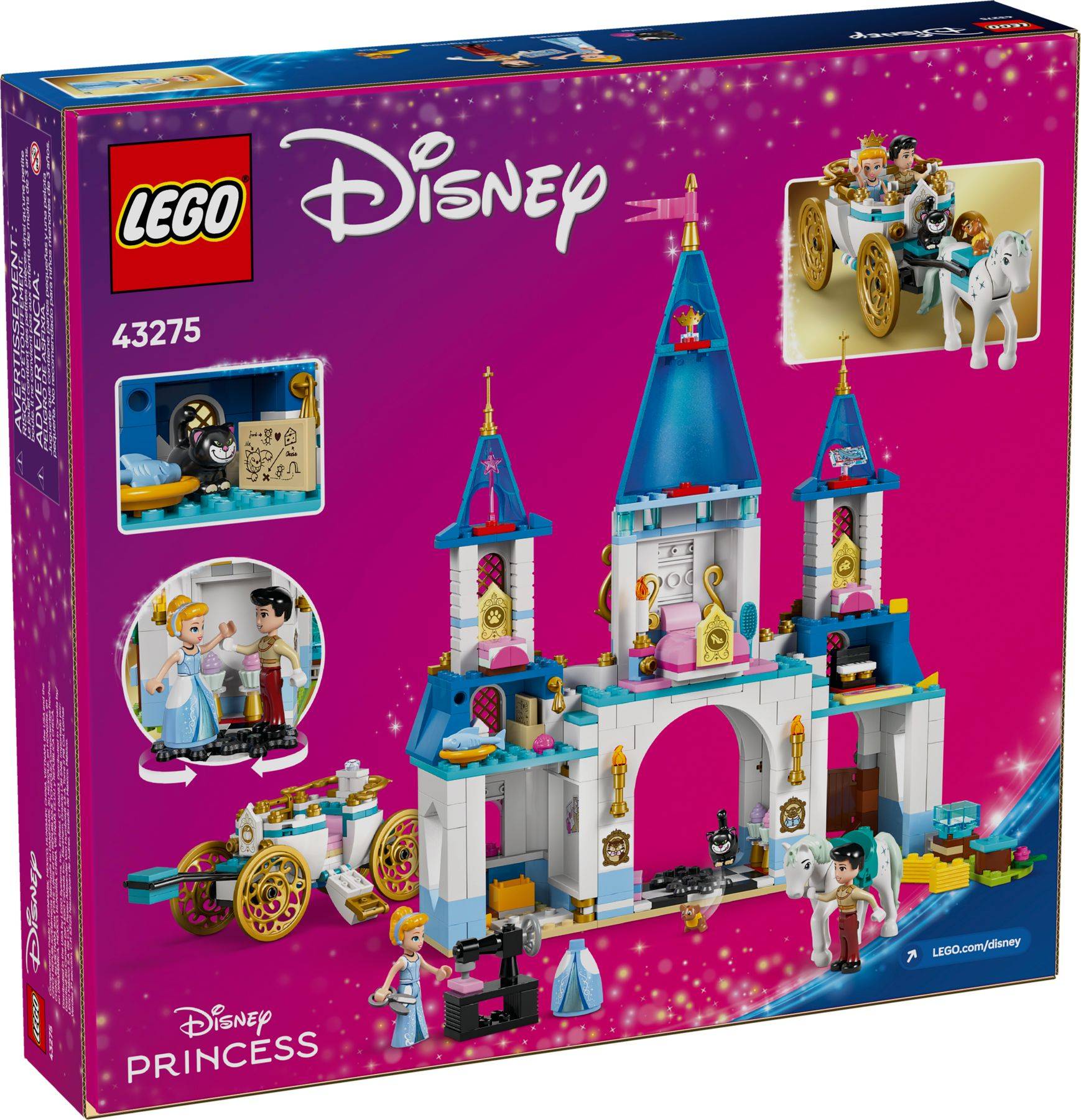 LEGO® Disney™ 43275 Cinderellas Schloss und Pferdekutsche