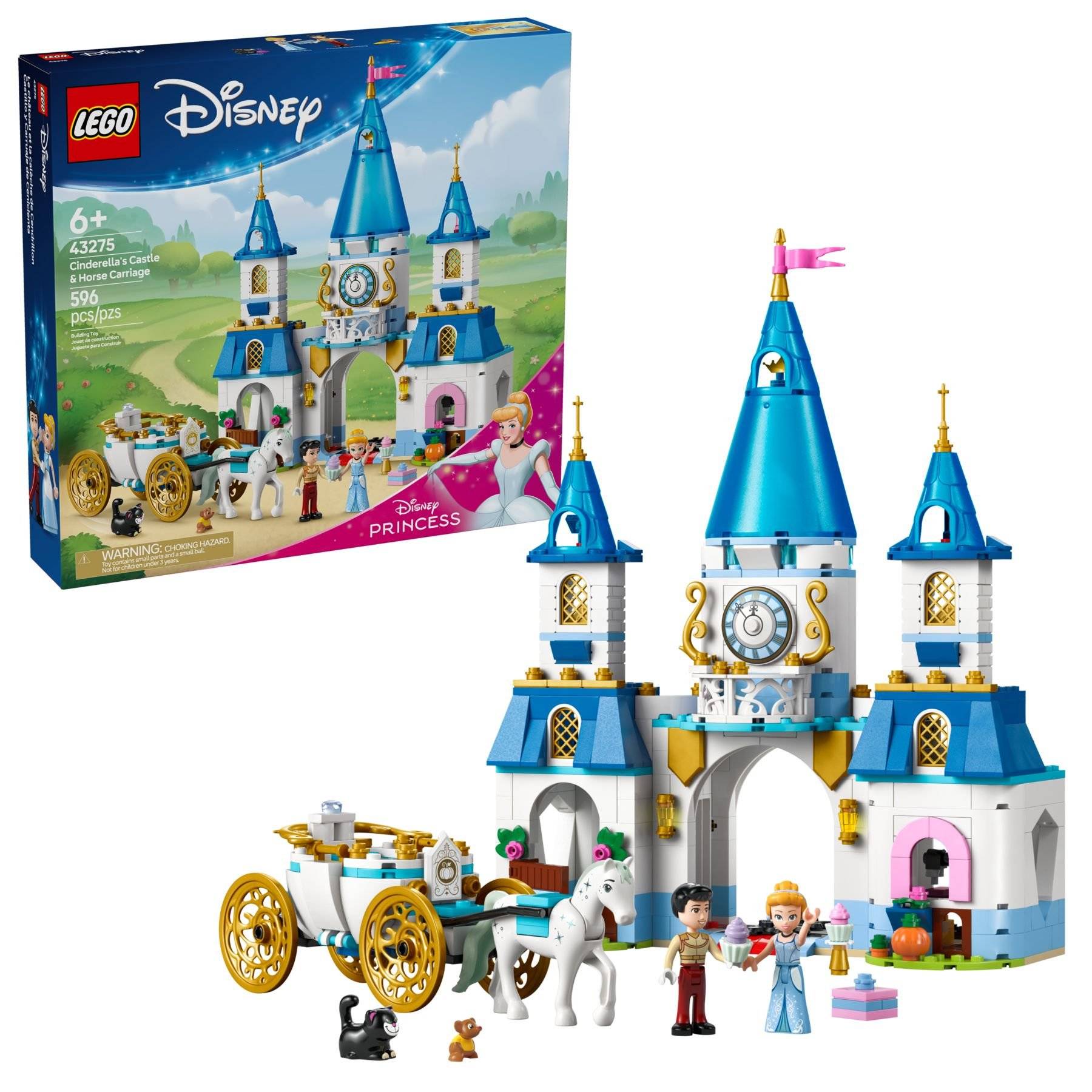 LEGO® Disney™ 43275 Cinderellas Schloss und Pferdekutsche