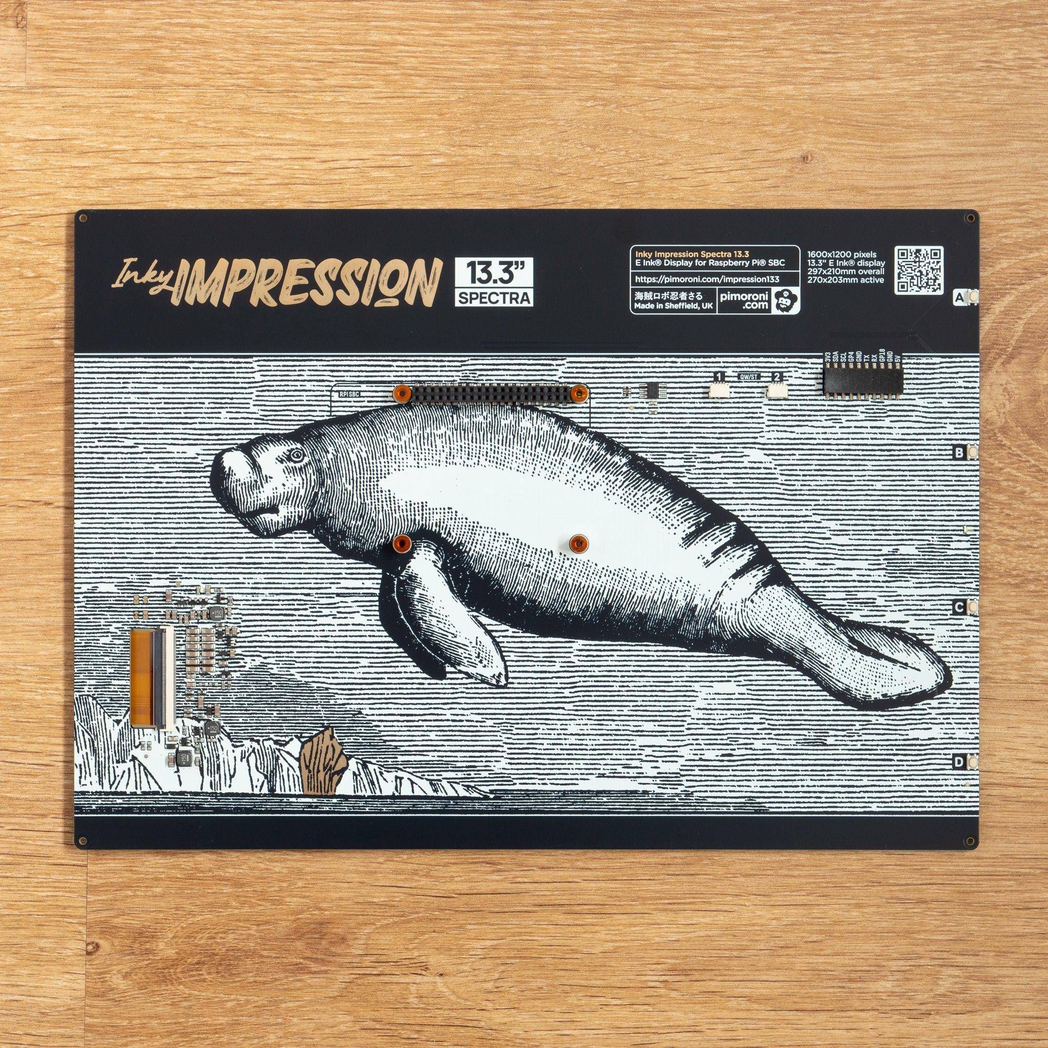 Pimoroni Inky Impression 13,3″ ePaper Display für Raspberry Pi, Spectra 6, 1600x1200, 6 Farben, GPIO
