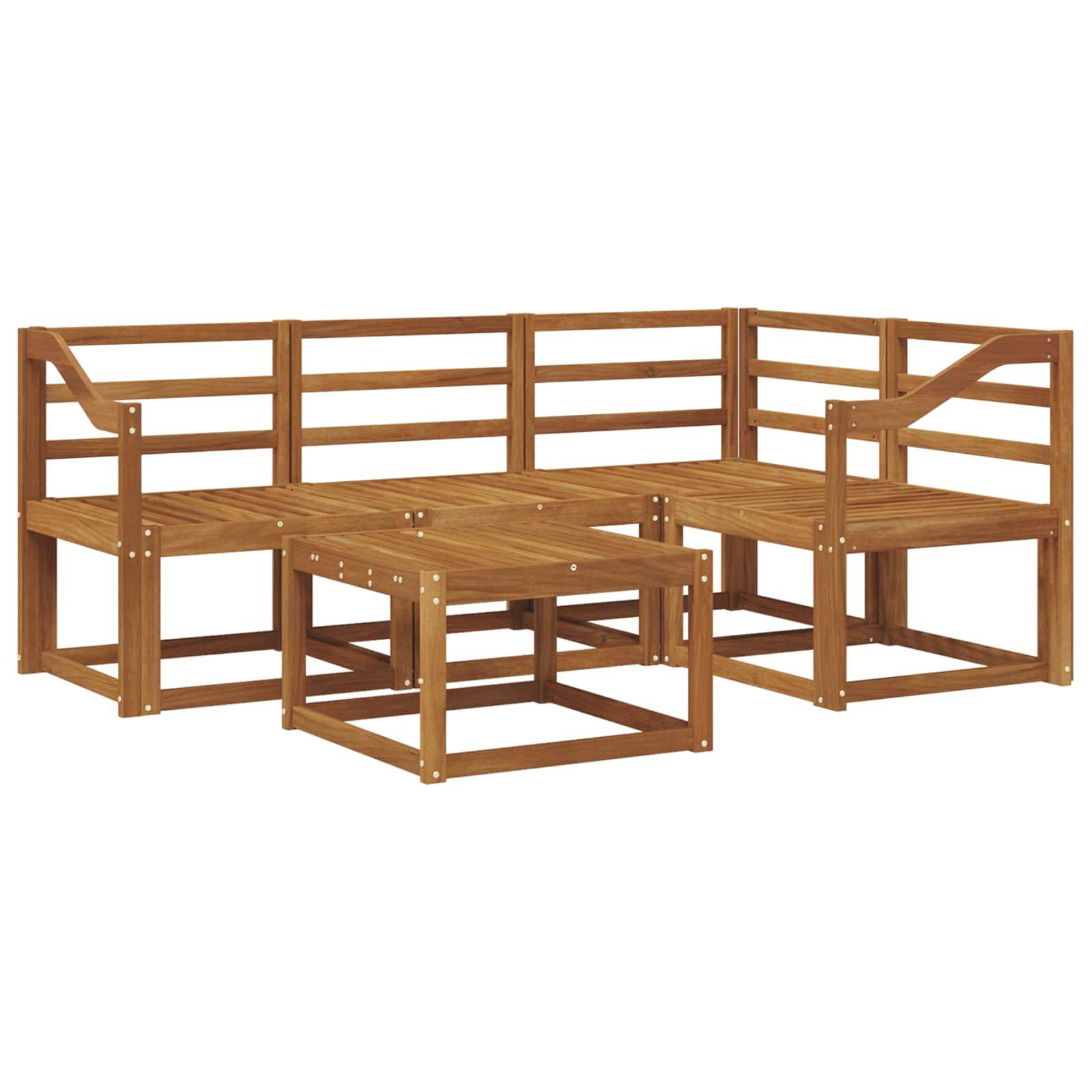 vidaXL Outdoor-Sofagarnitur 5 pcs Natur Massivholz Akazie