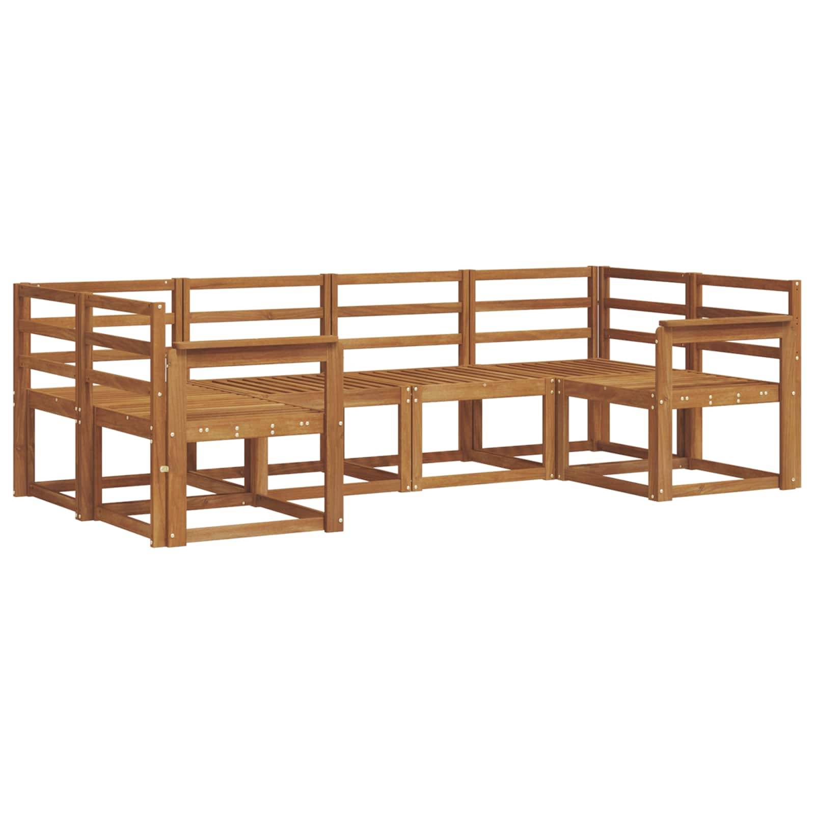 vidaXL Outdoor-Sofagarnitur 6 pcs Natur Massivholz Akazie