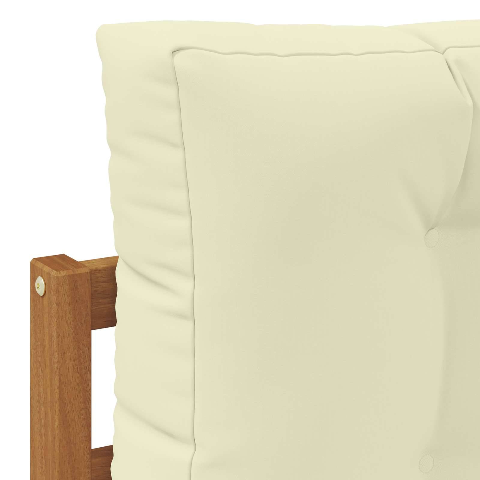 vidaXL Outdoor-Sofagarnitur mit Kissen 3 pcs Natur und Creme