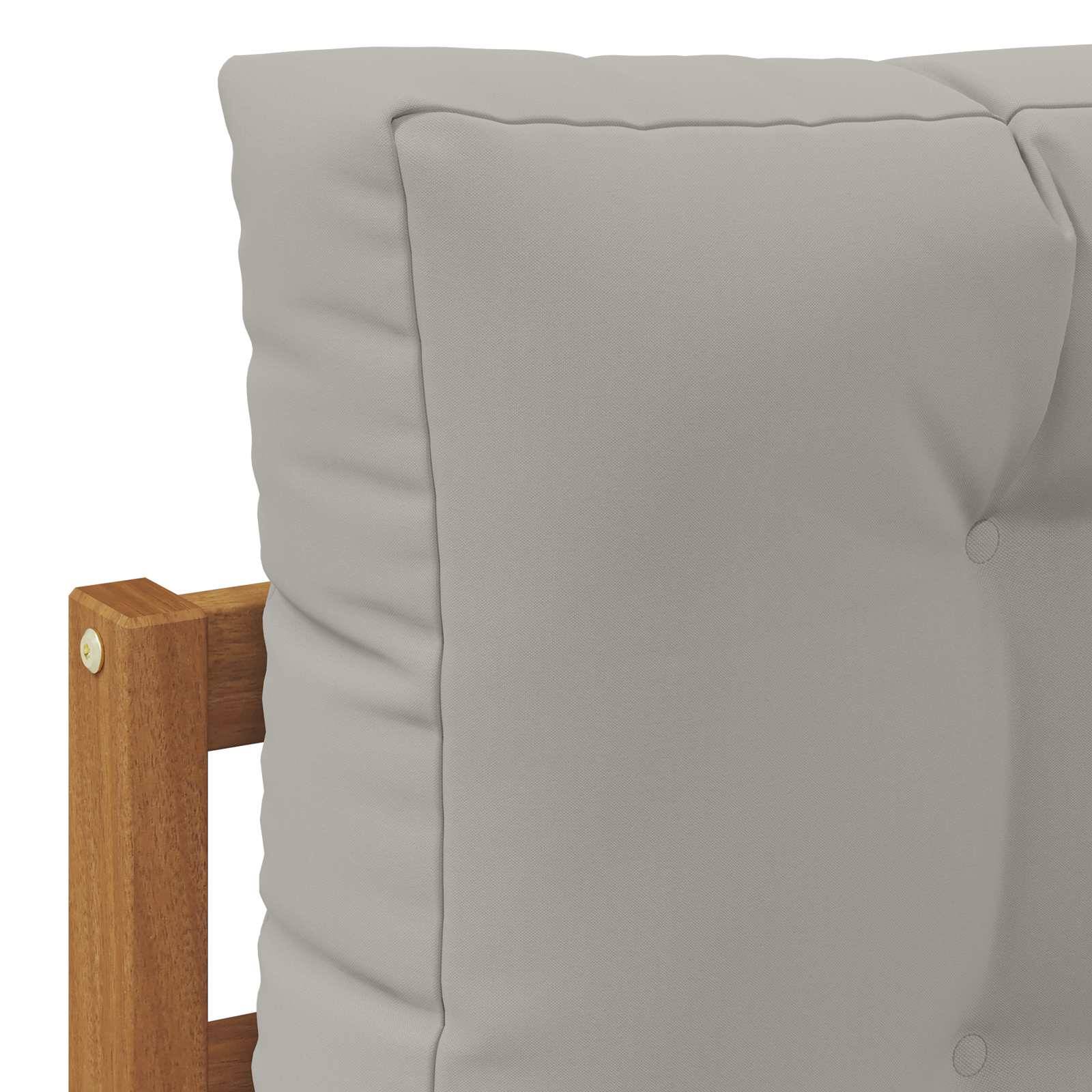 vidaXL Outdoor-Sofagarnitur mit Kissen 5 pcs Natur und Hellgrau