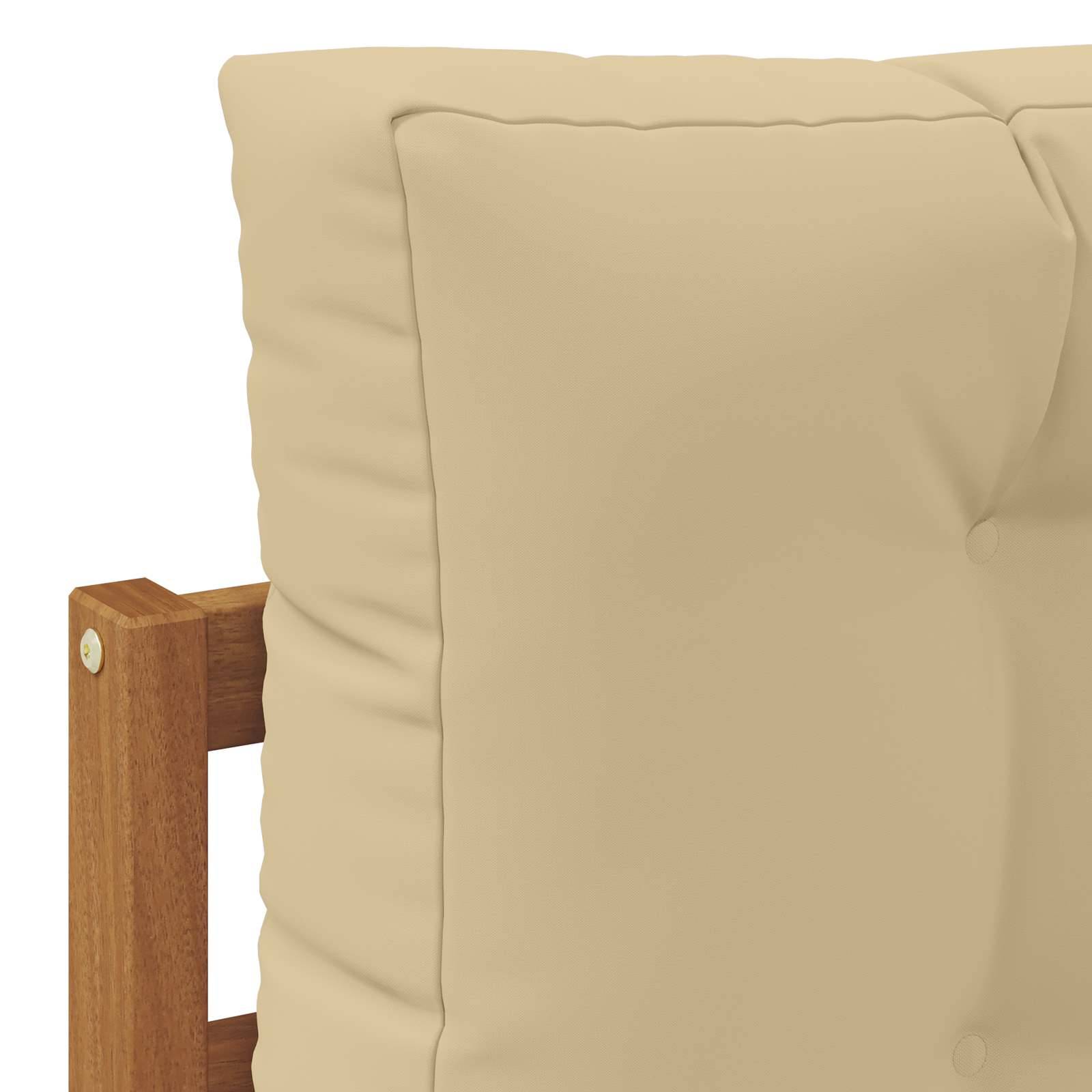 vidaXL Outdoor-Sofagarnitur mit Kissen 7 pcs Natur und Beige