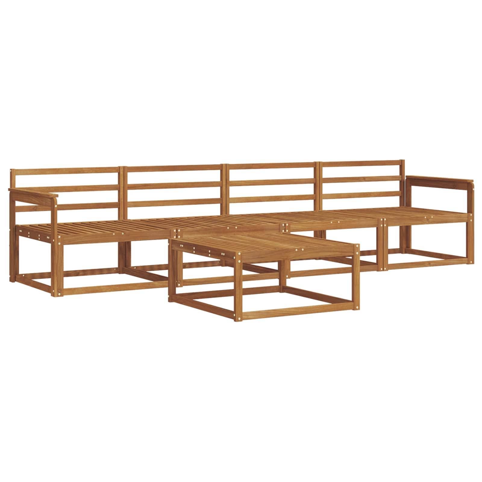 vidaXL Outdoor-Sofagarnitur 5 pcs Natur Massivholz Akazie