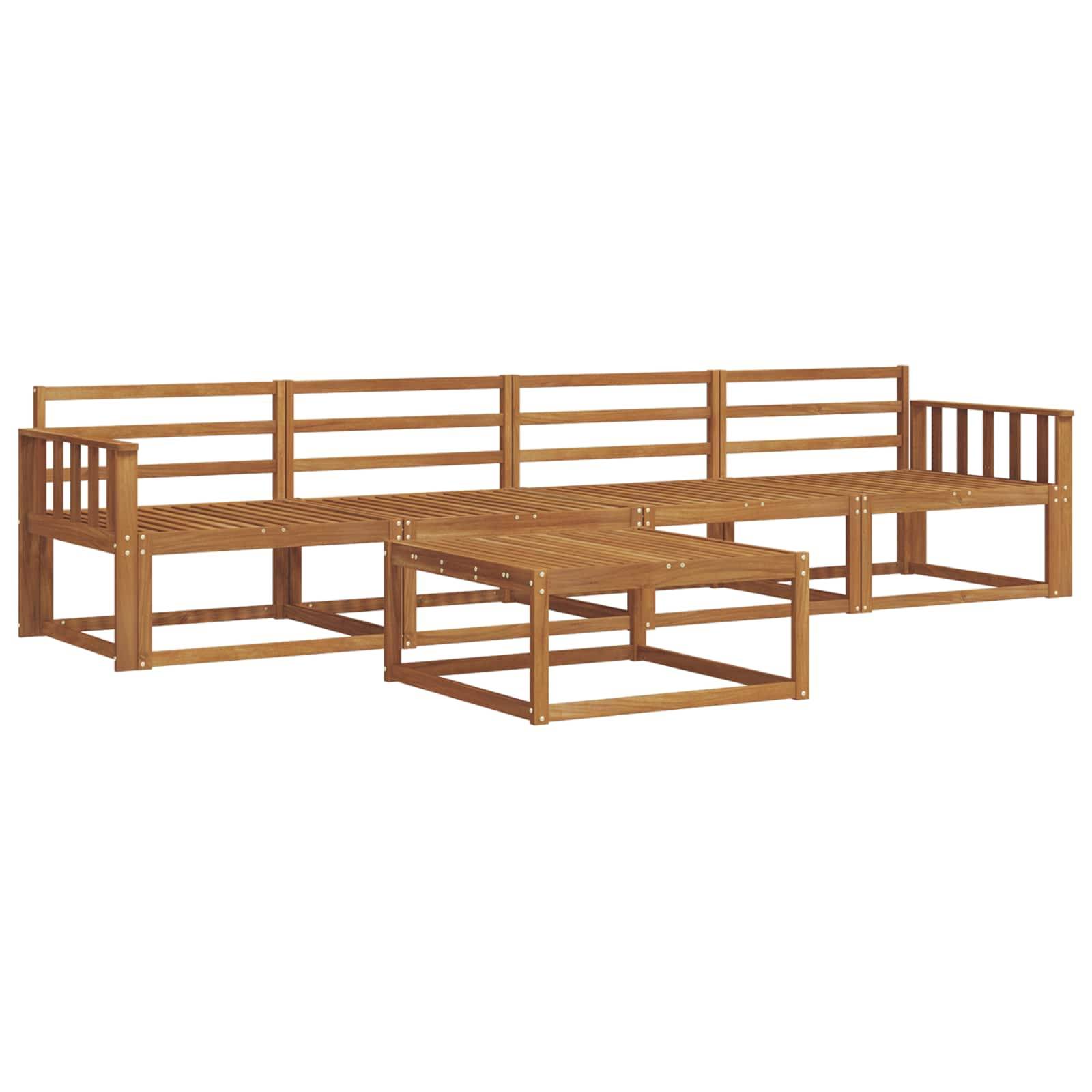 vidaXL Outdoor-Sofagarnitur 5 pcs Natur Massivholz Akazie