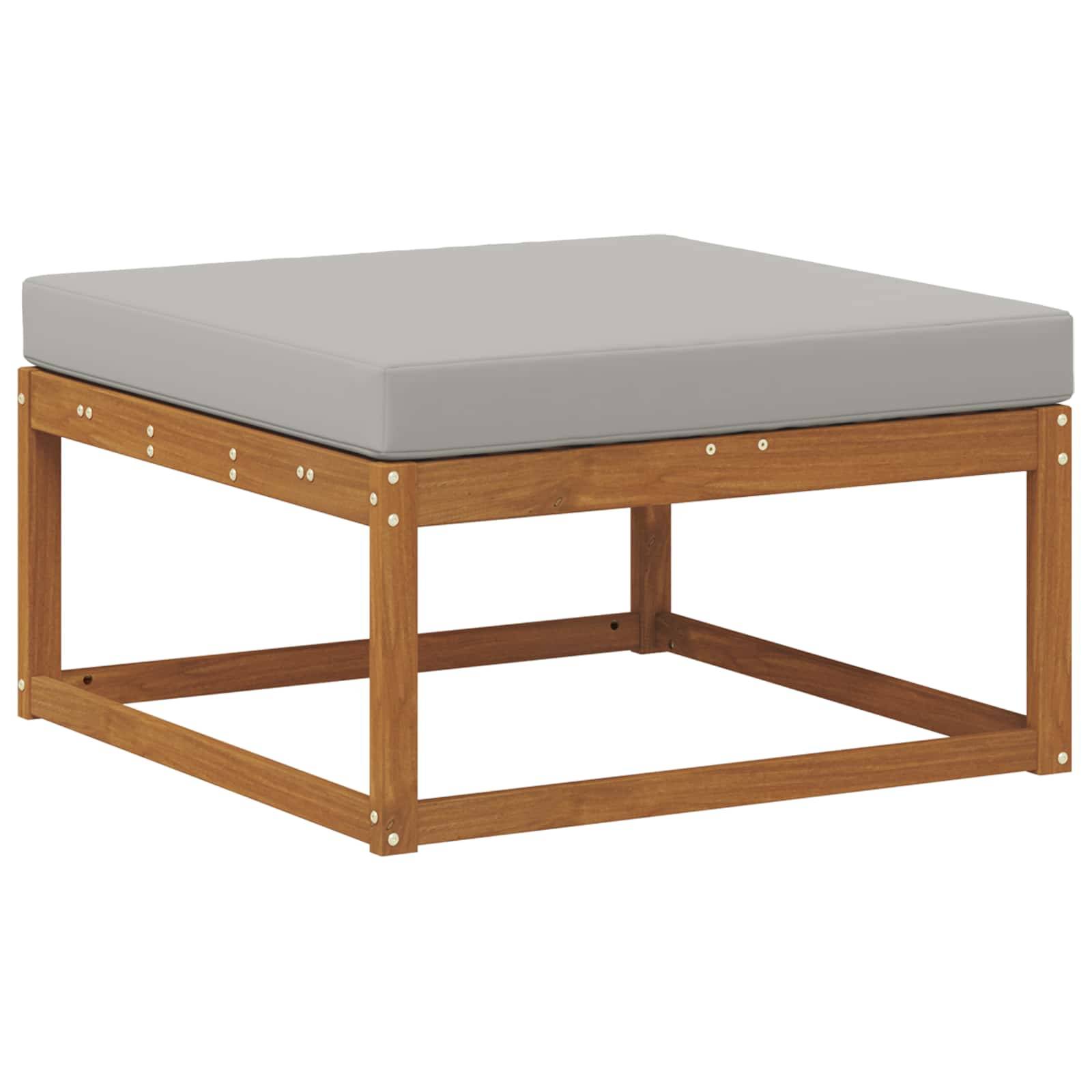 vidaXL Outdoor-Sofagarnitur mit Kissen 8 pcs Natürlich und Hellgrau