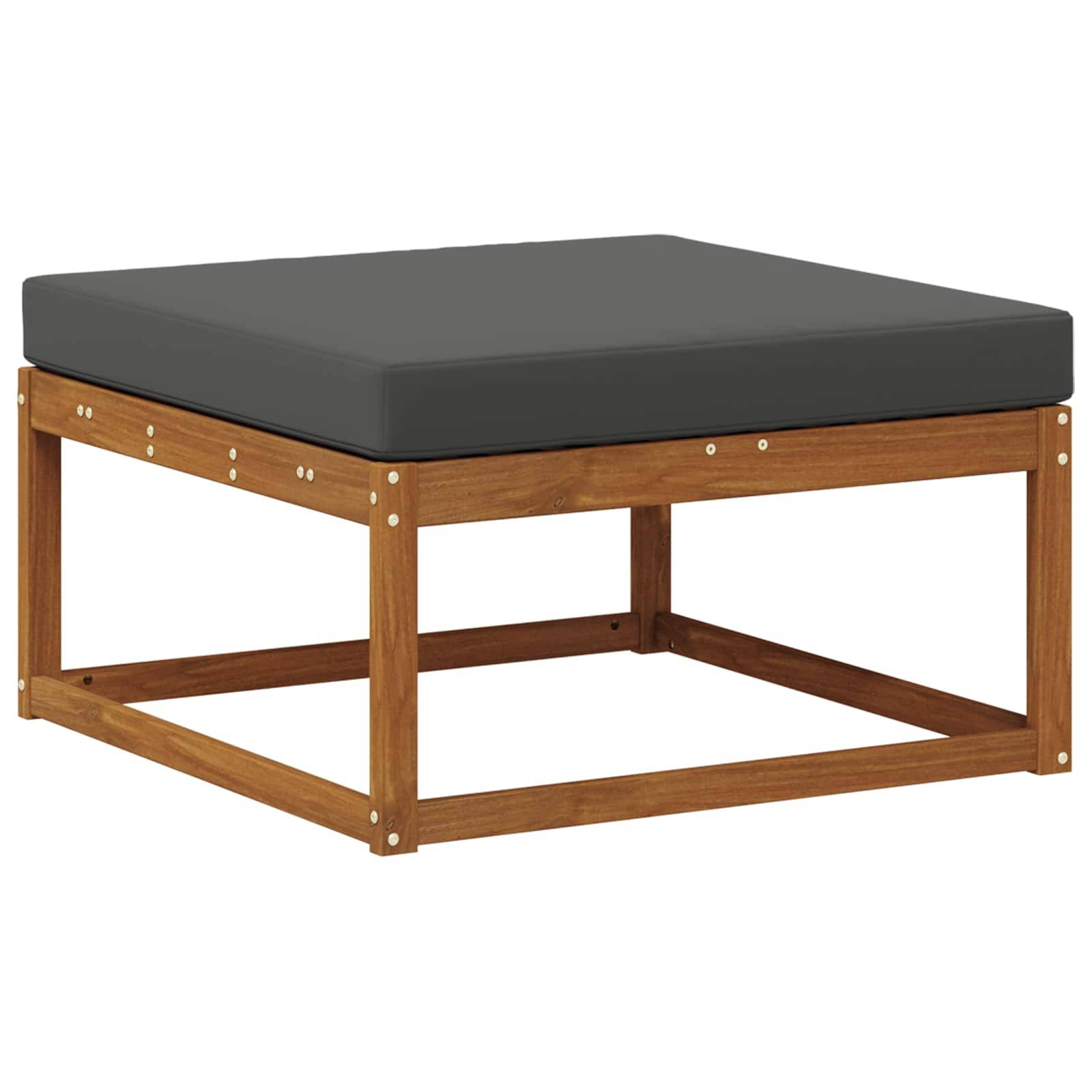 vidaXL Outdoor-Sofagarnitur mit Kissen 9 pcs Natur und Anthrazit