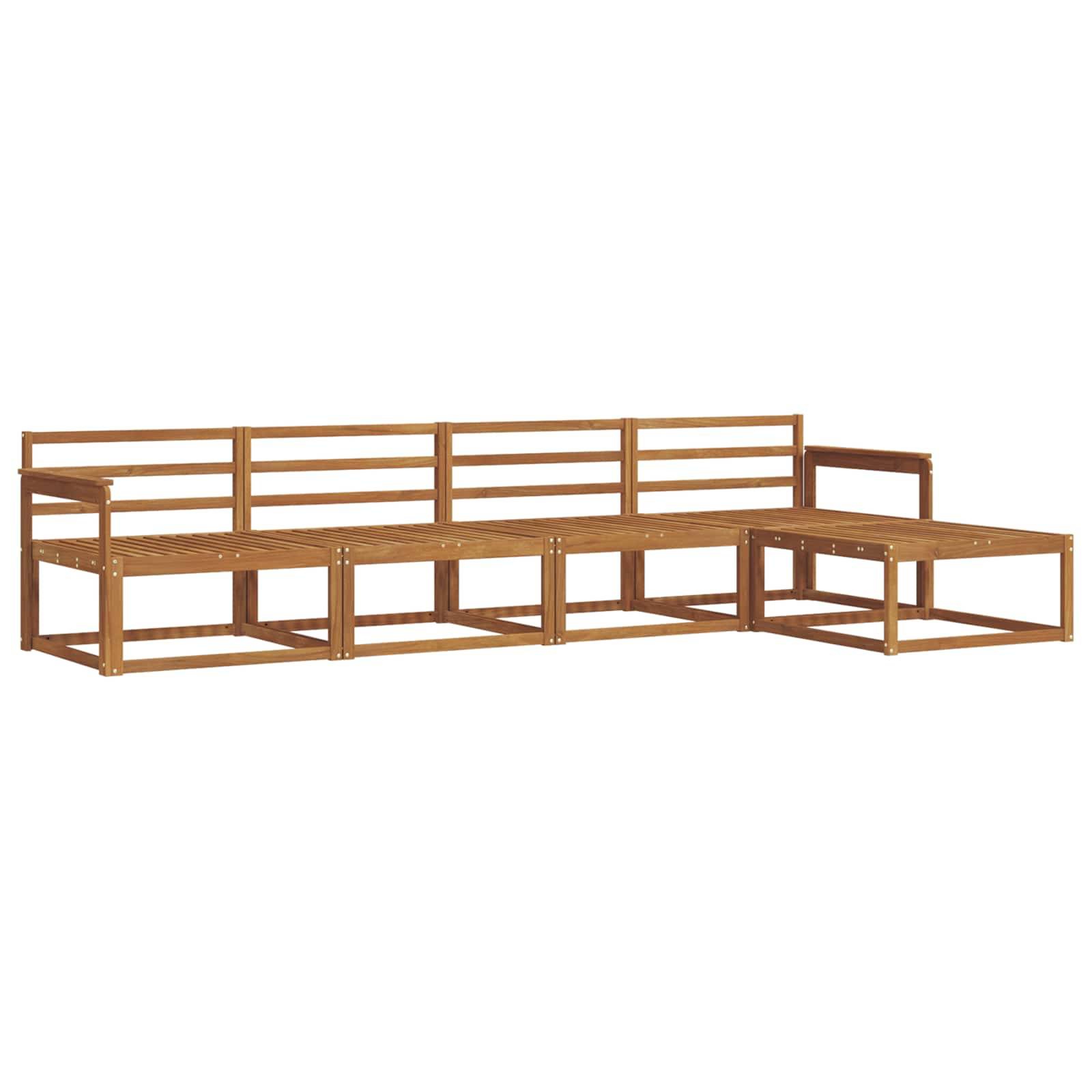 vidaXL Outdoor-Sofagarnitur 5 pcs Natur Massivholz Akazie