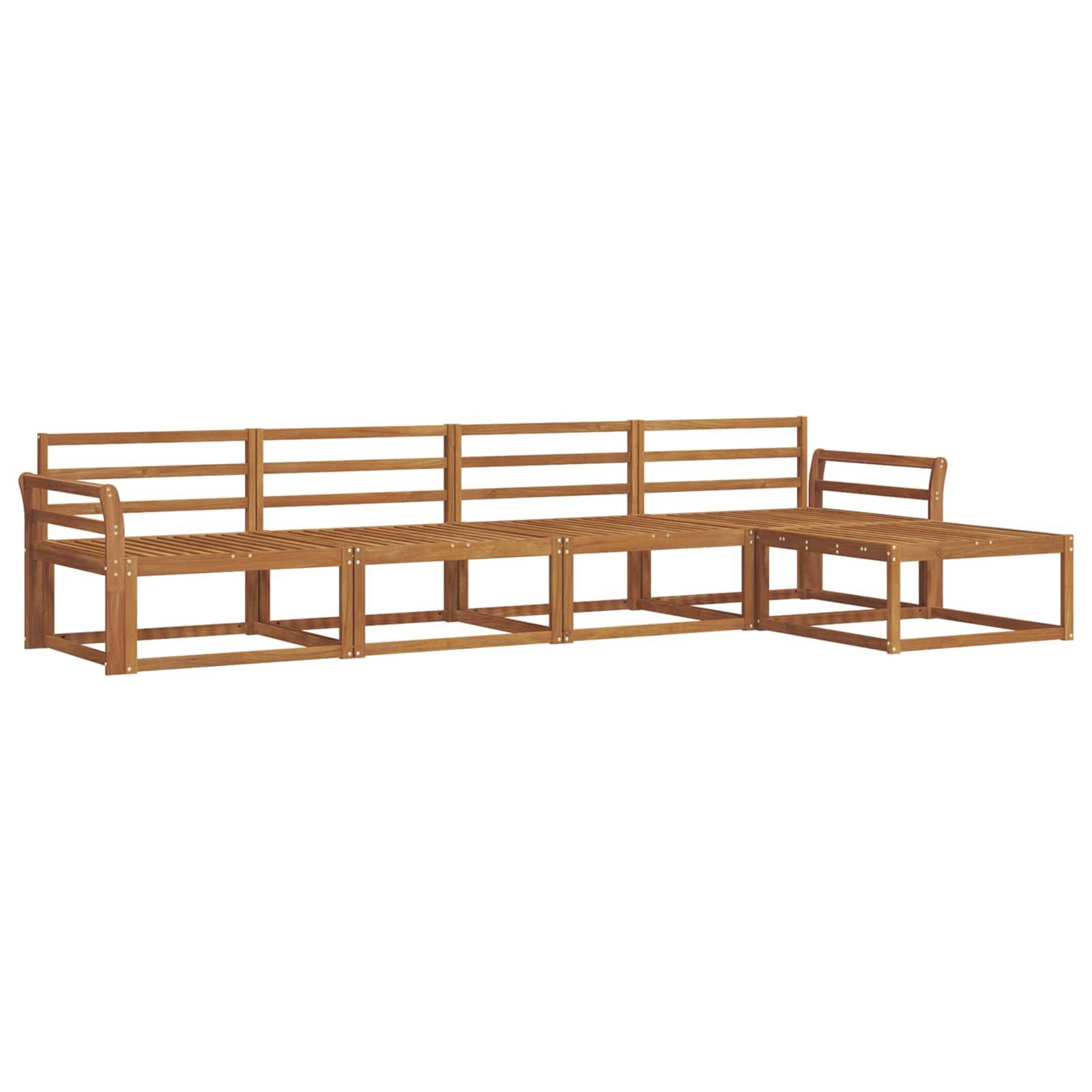 vidaXL Outdoor-Sofagarnitur 5 pcs Natur Massivholz Akazie