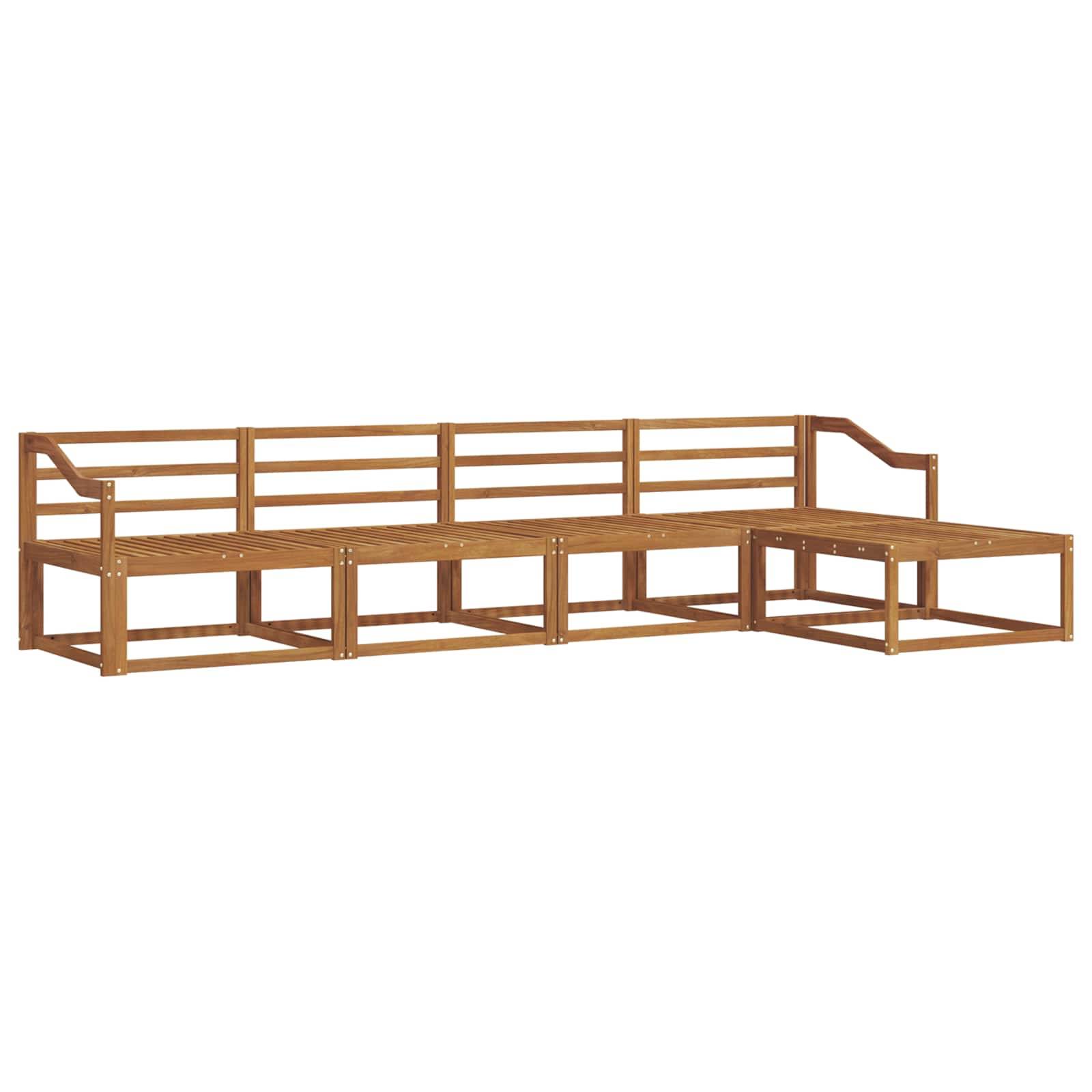 vidaXL Outdoor-Sofagarnitur 5 pcs Natur Massivholz Akazie