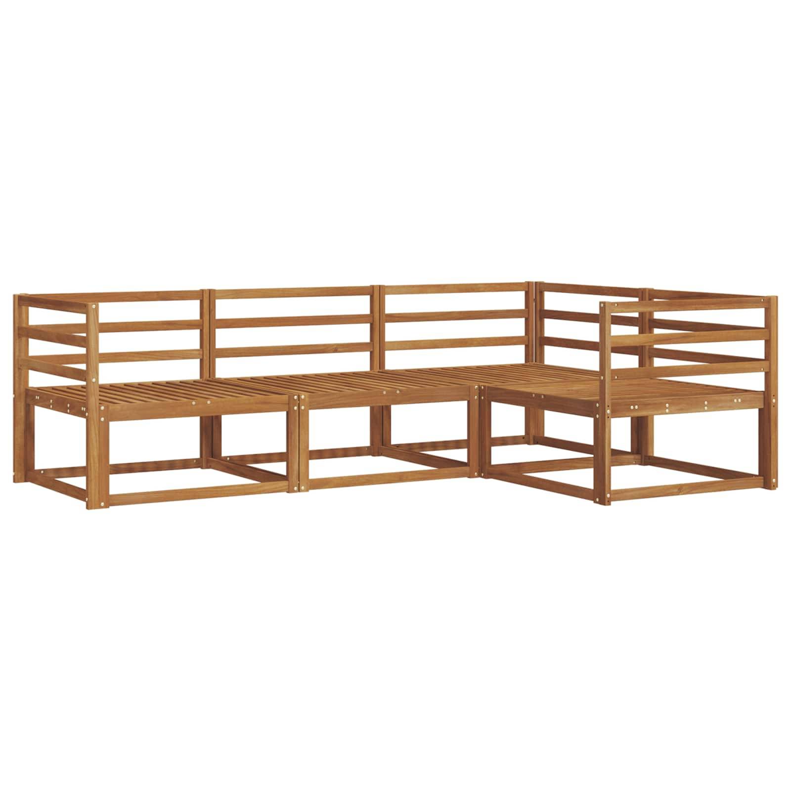 vidaXL Outdoor-Sofagarnitur 4 pcs Natur Massivholz Akazie